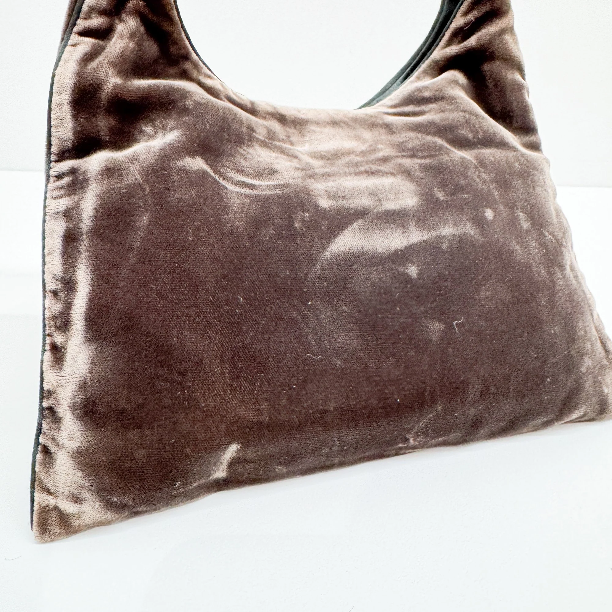 Brown Velvet Shoulder Bag - Image 14