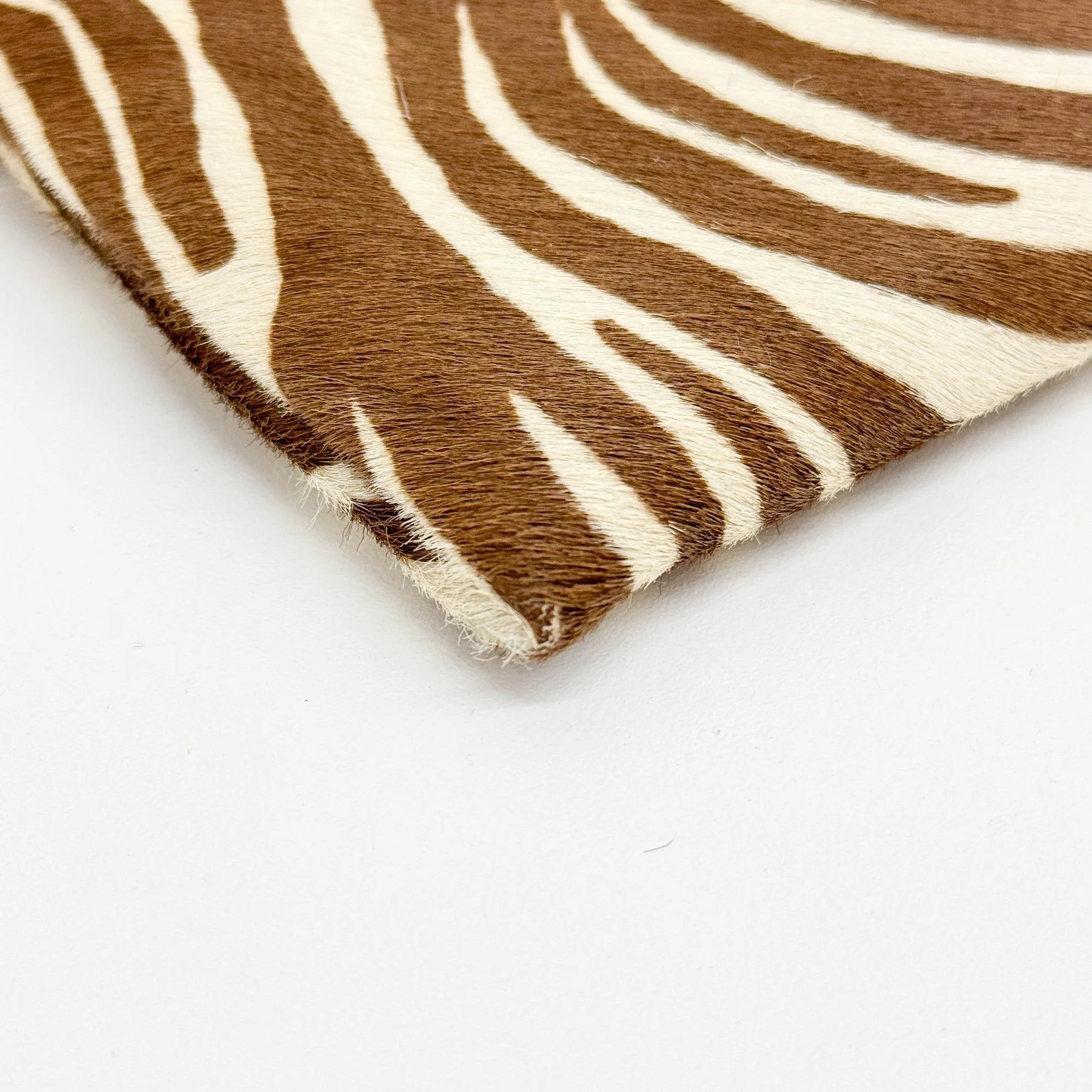 Brown Zebra Print Pony Hair Pouch Bag - Image 11
