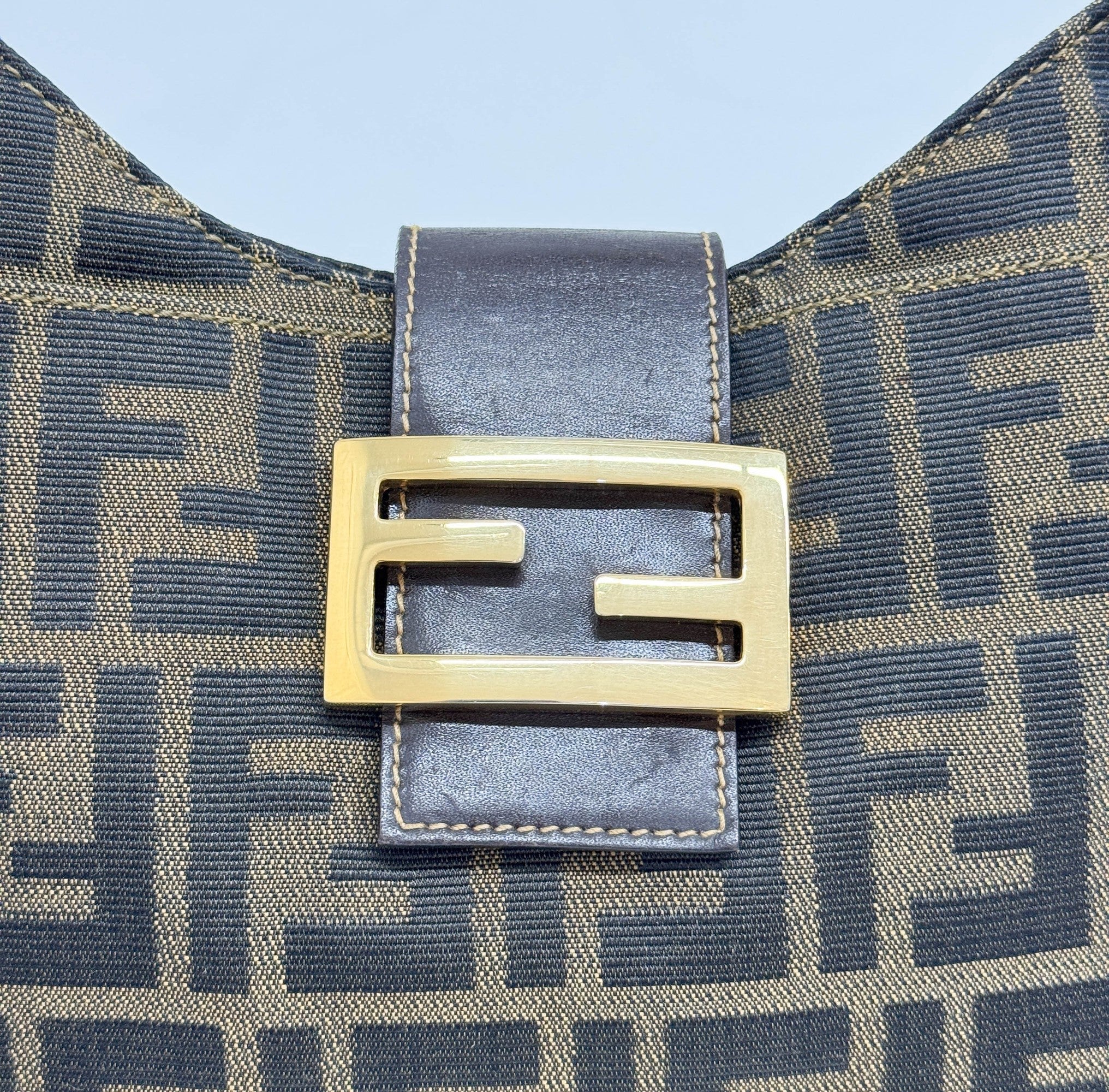 Brown Zucca Canvas Shoulder Bag - Image 13