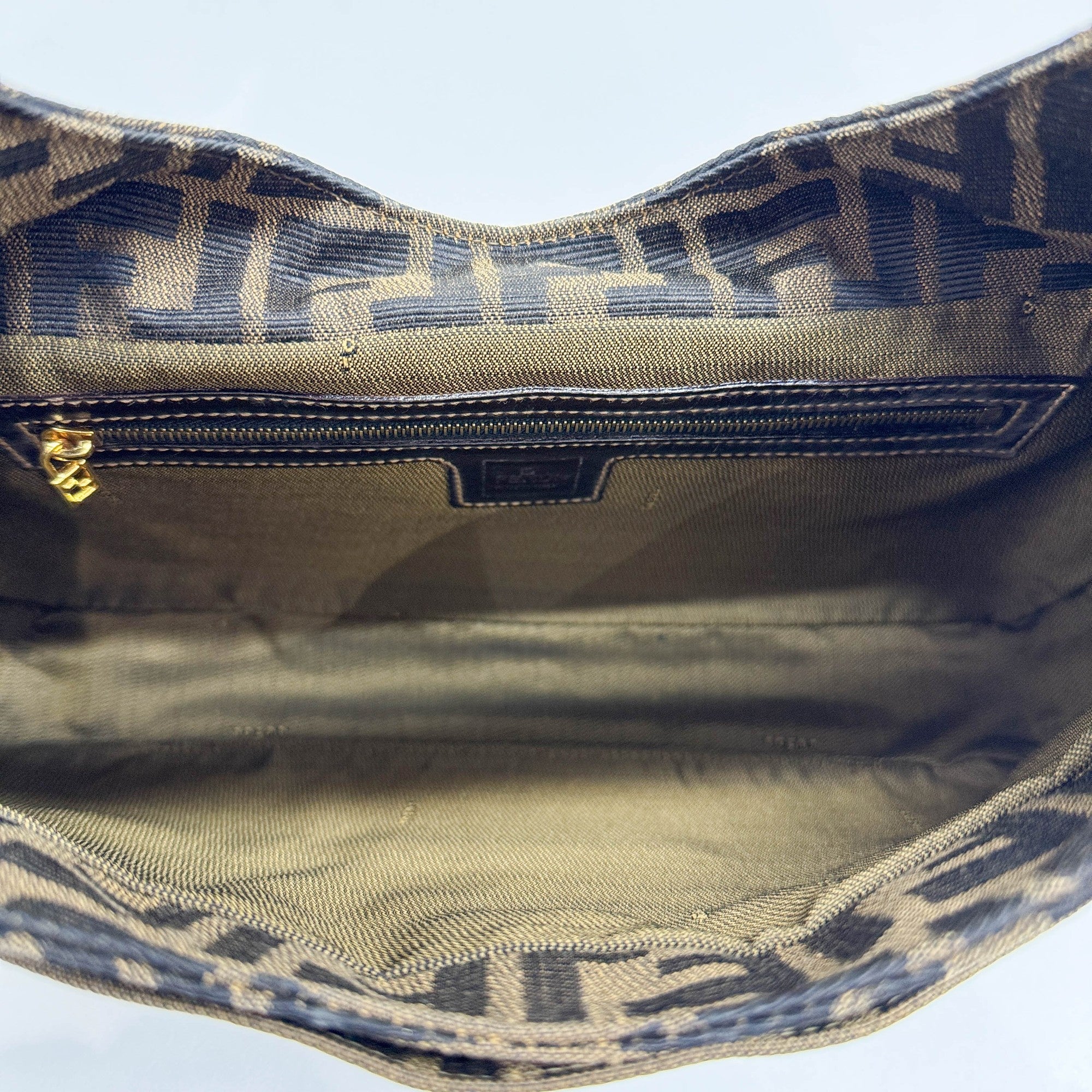 Brown Zucca Canvas Shoulder Bag - Image 14