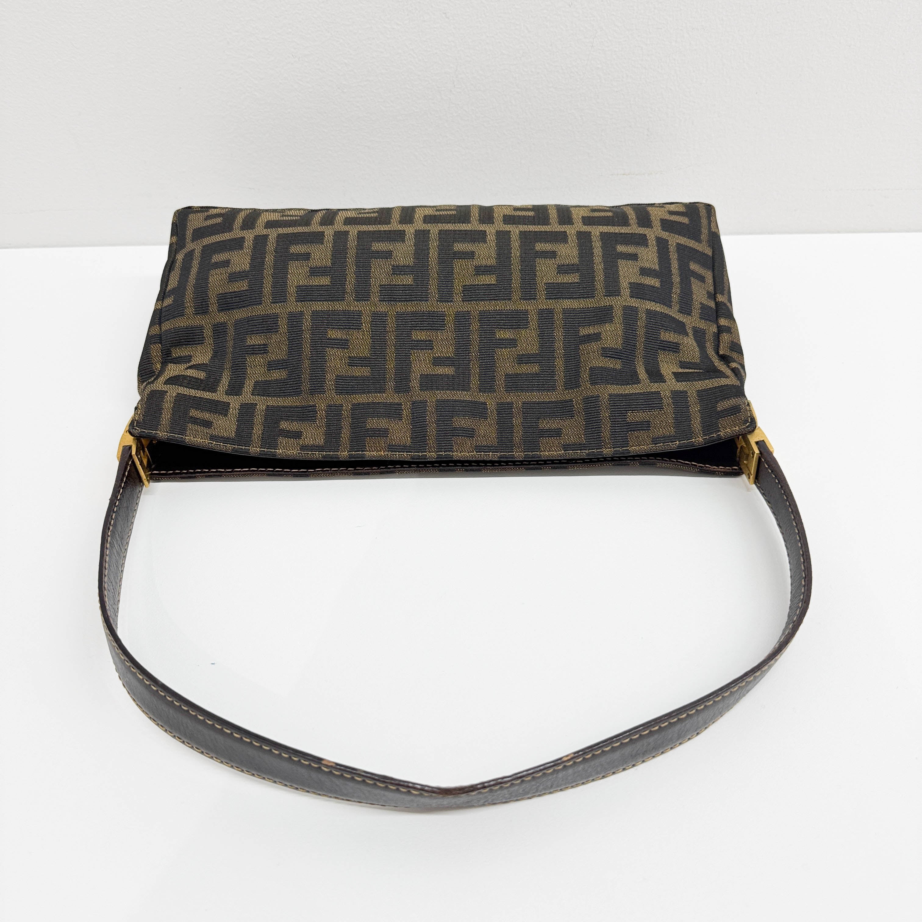 Brown Zucca Canvas Shoulder Bag - Image 5