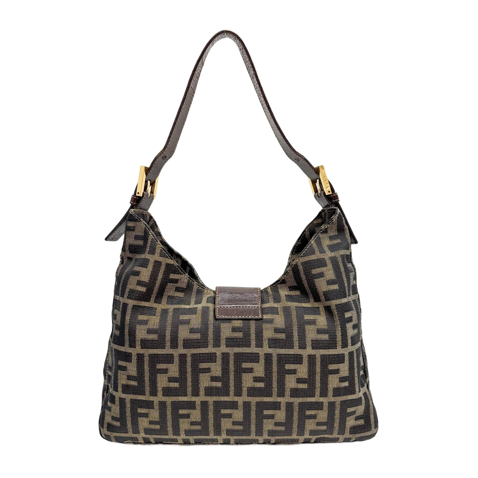 Brown Zucca Canvas Shoulder Bag - Image 2