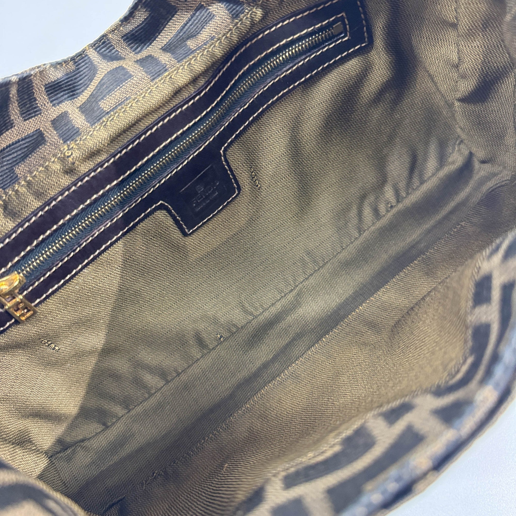 Brown Zucca Canvas Shoulder Bag - Image 16