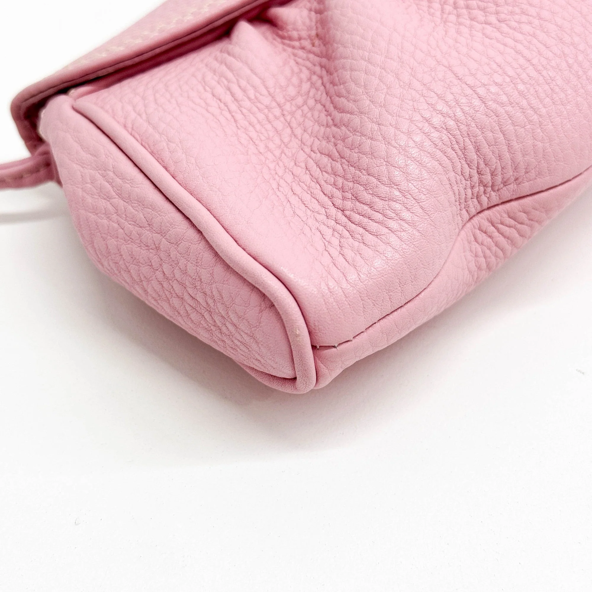 Buckle Bag Pink Leather Shoulder Bag - Image 11