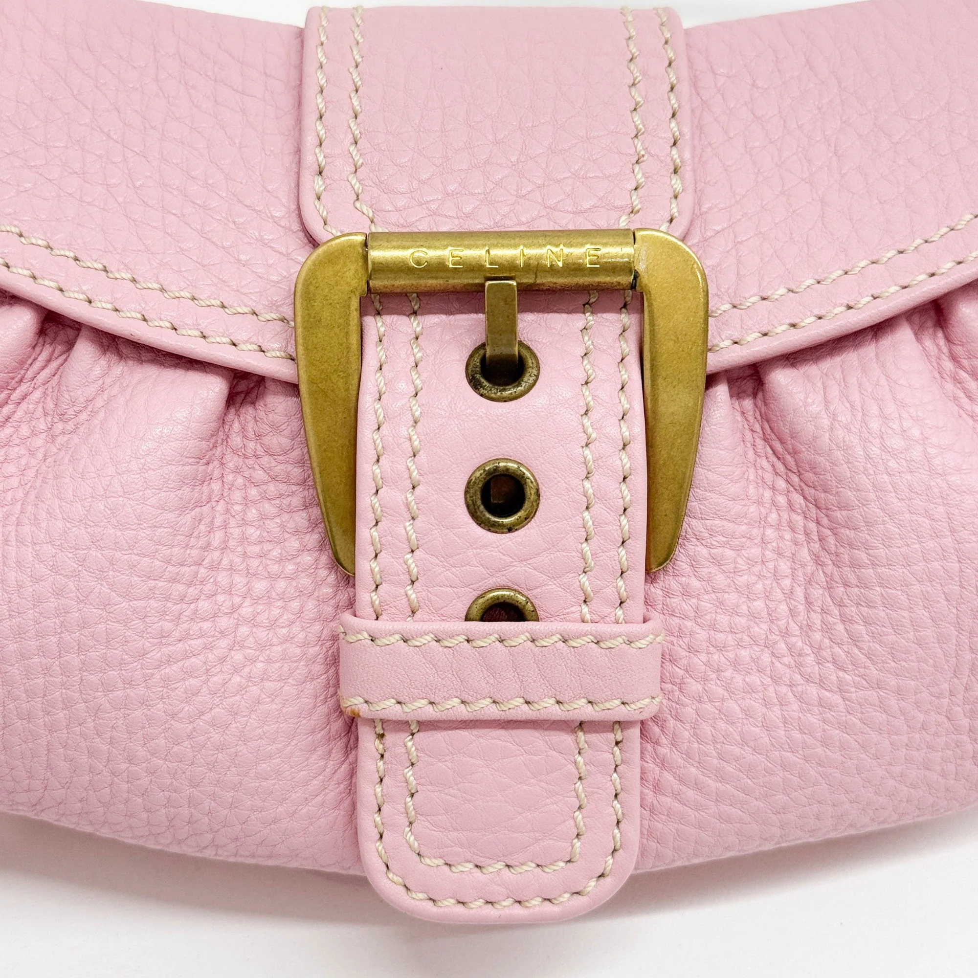 Buckle Bag Pink Leather Shoulder Bag - Image 15