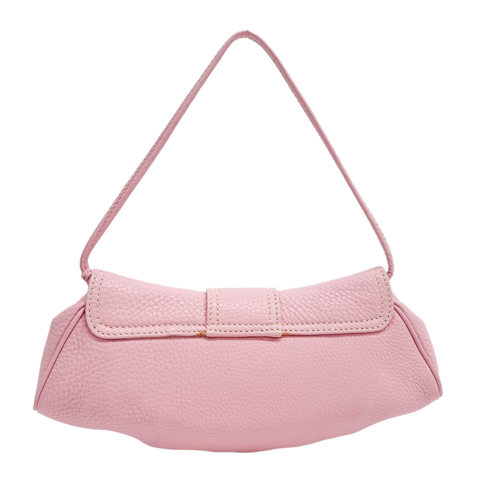 Buckle Bag Pink Leather Shoulder Bag - Image 2