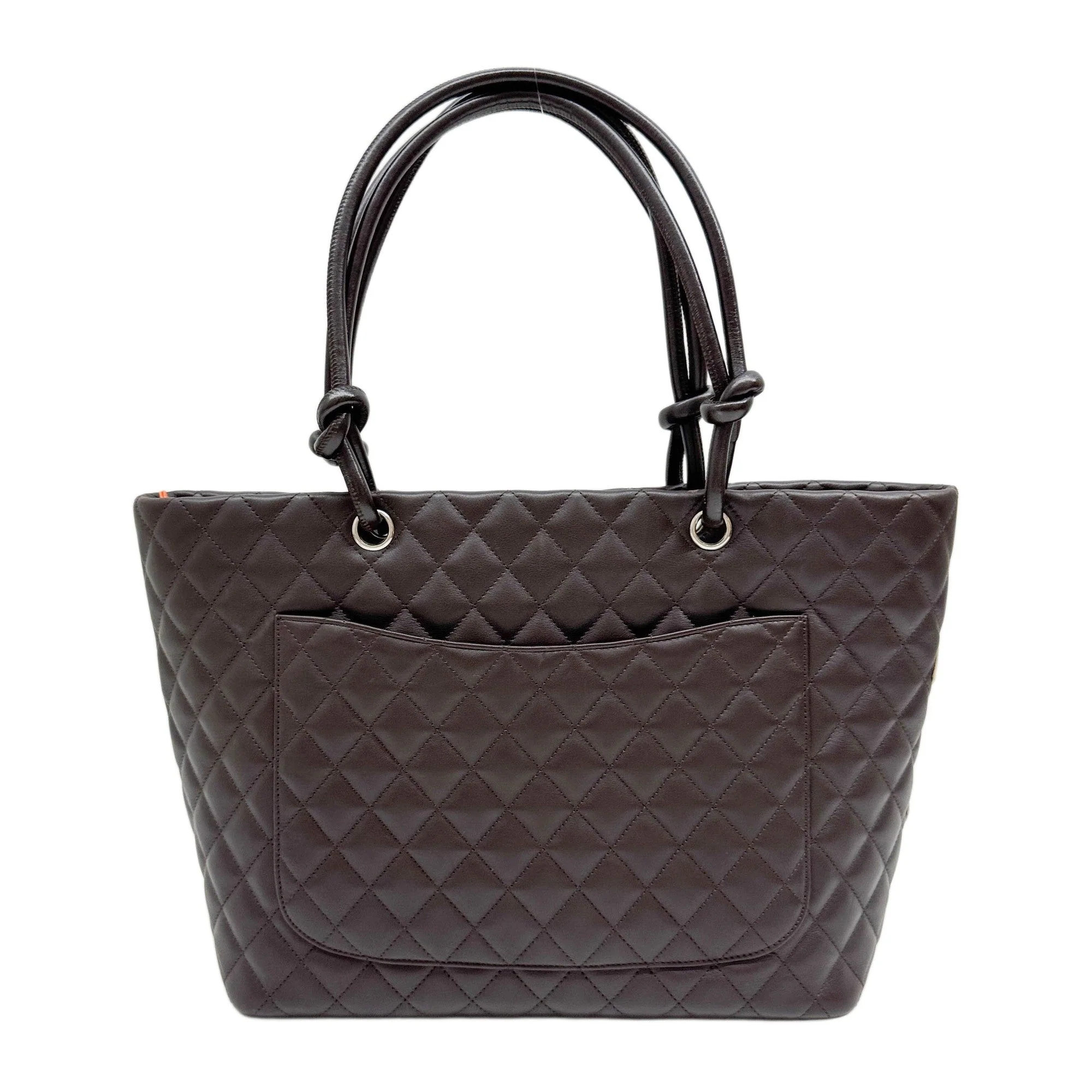 Cambon 2004 Matelasse Brown Leather Shoulder Tote Bag - Image 2