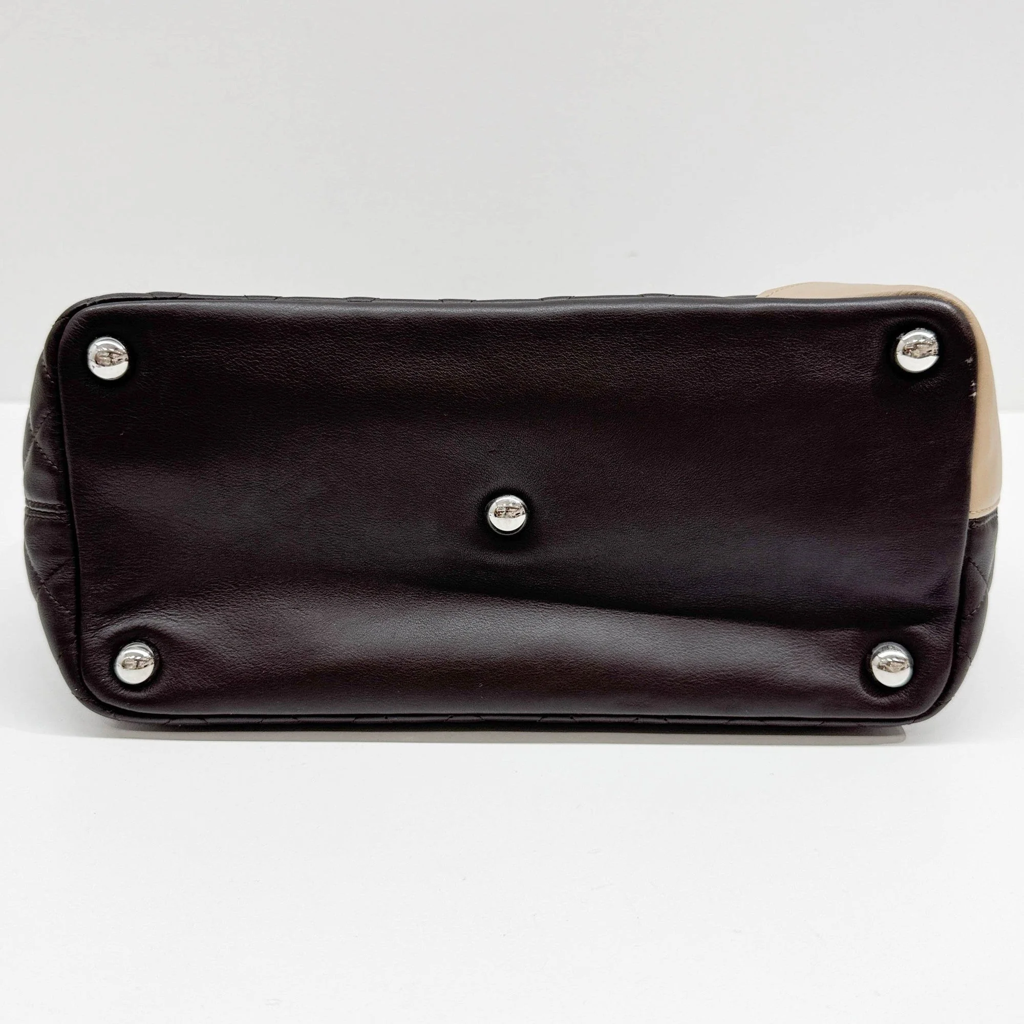 Cambon 2004 Matelasse Brown Leather Shoulder Tote Bag - Image 7