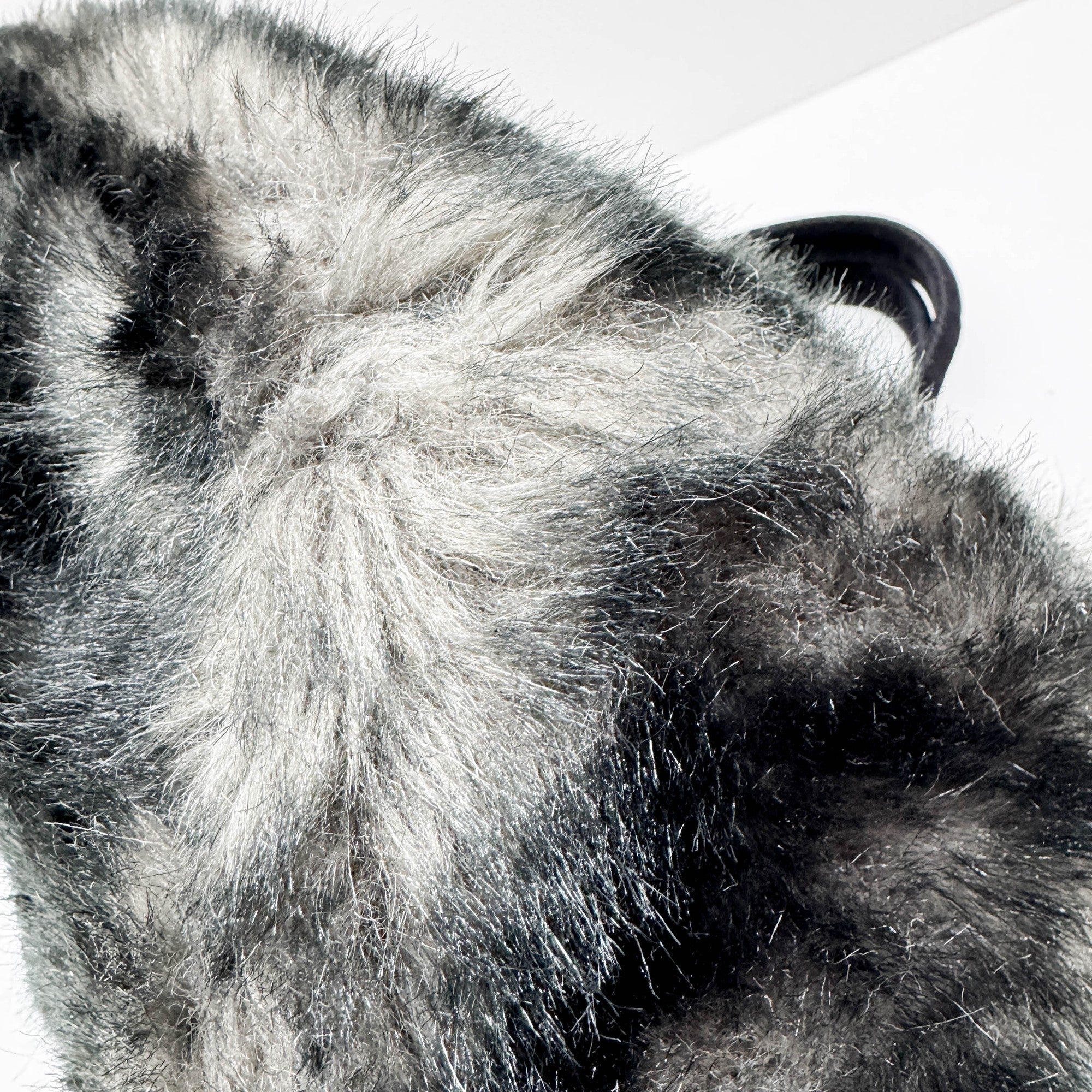 Canapa GM Black and Grey Eco-Fur Tote Bag - Image 10