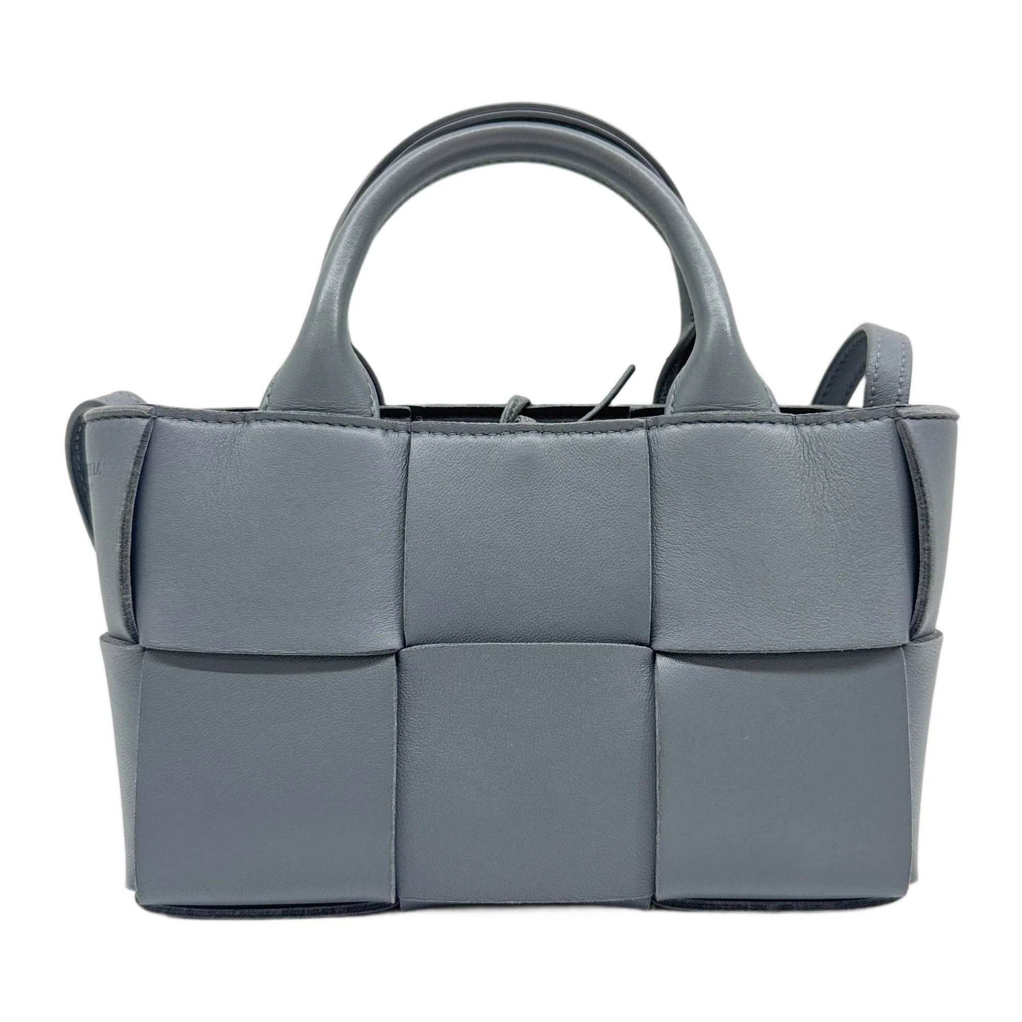 Candy Arco Intrecciato Dusty Blue Leather Two Way Bag - Image 2