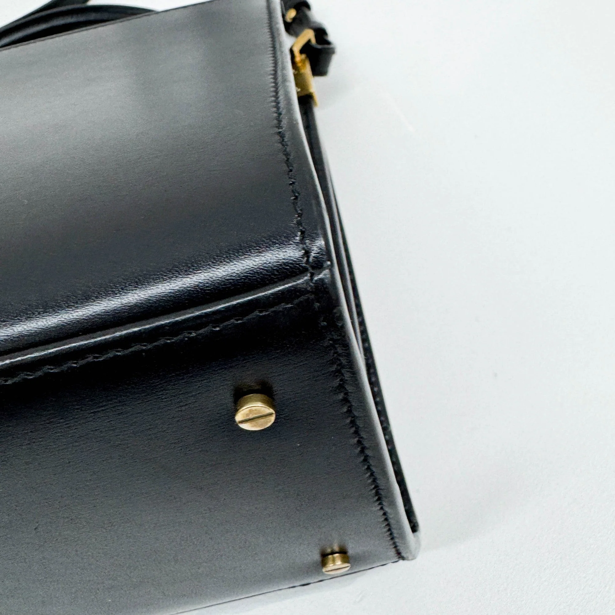 Cassandra Black Suede & Leather Two Way Bag - Image 10