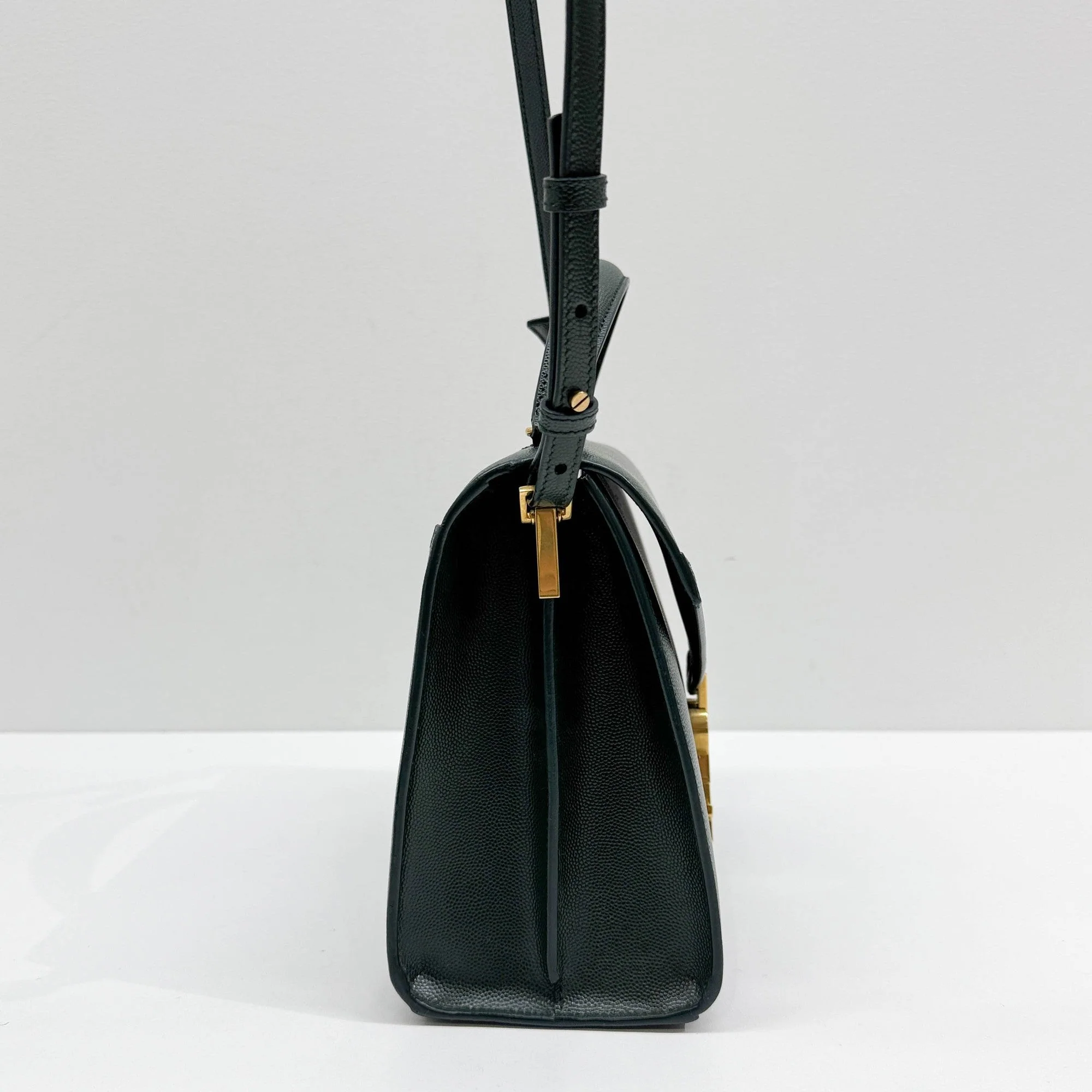 Cassandra Dark Green Leather Two Way Bag - Image 6