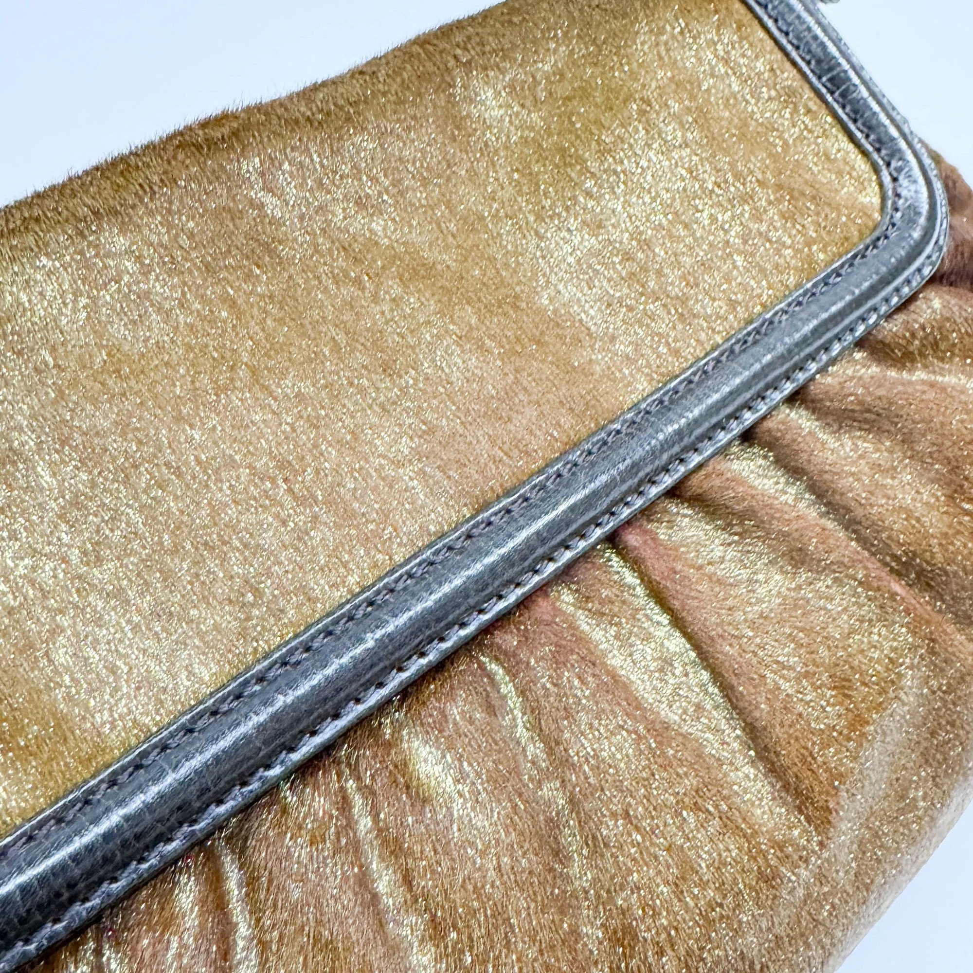 Chef Brown & Gold Pony Hair Shoulder Bag - Image 16