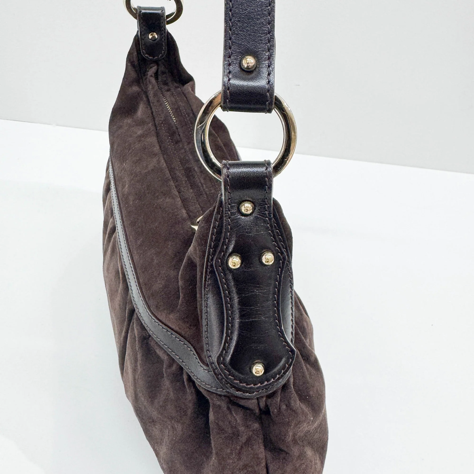 Chef Brown Suede Shoulder Bag - Image 14
