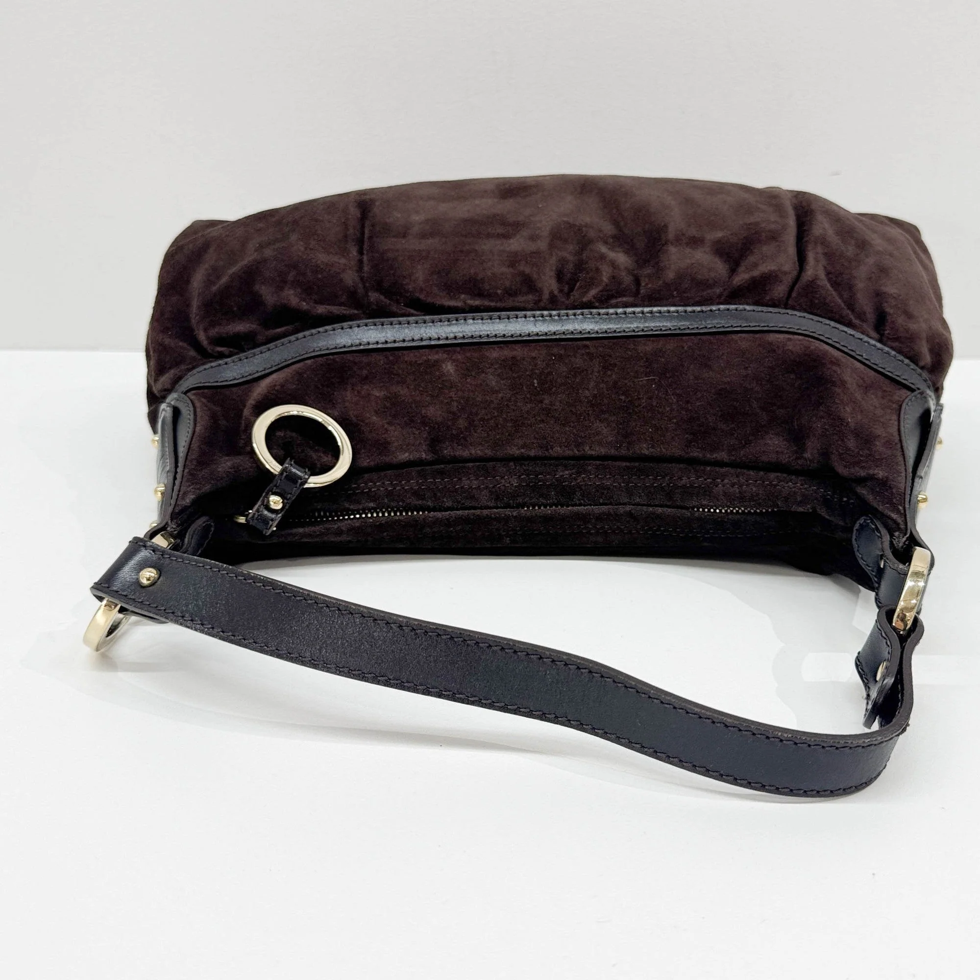 Chef Brown Suede Shoulder Bag - Image 6