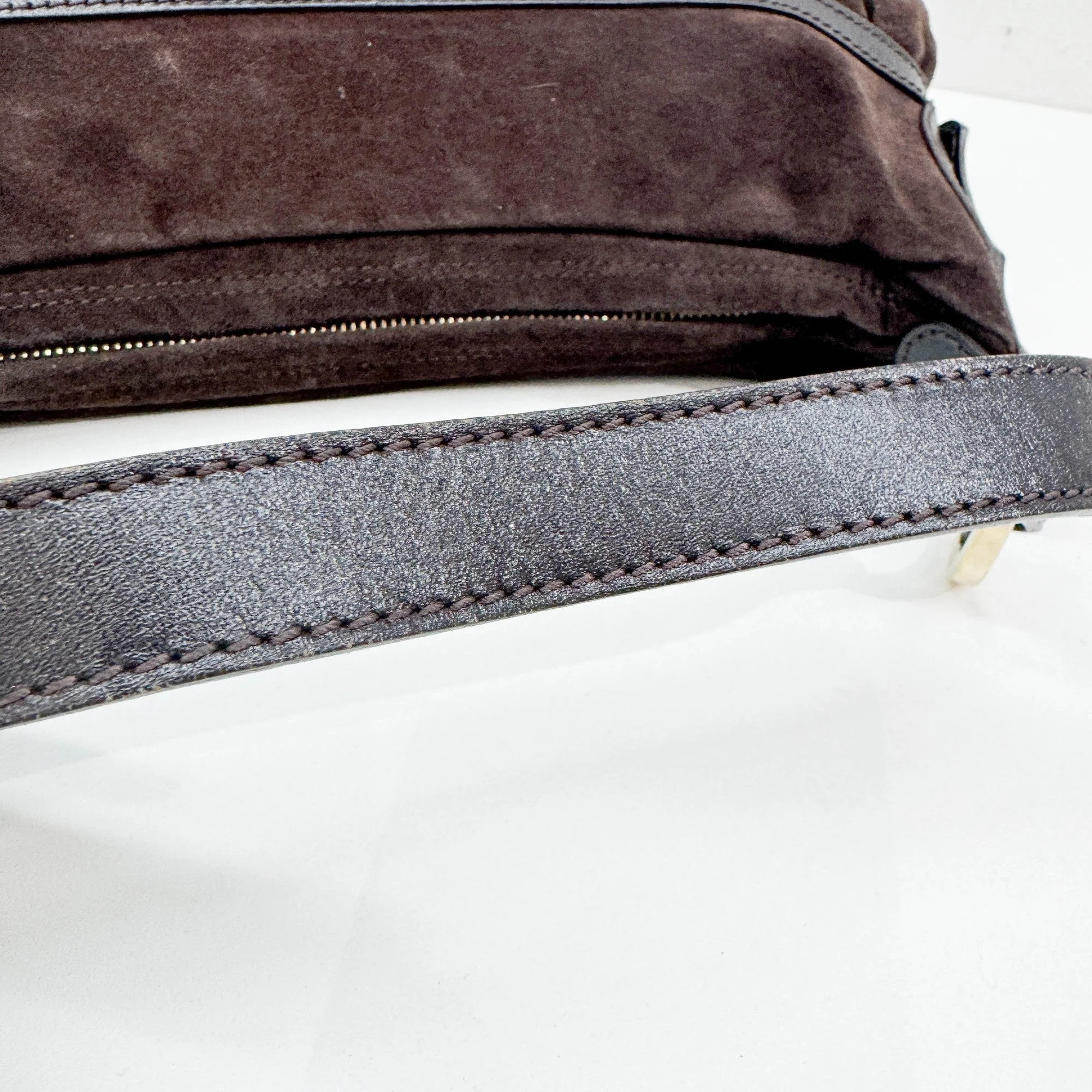 Chef Brown Suede Shoulder Bag - Image 8