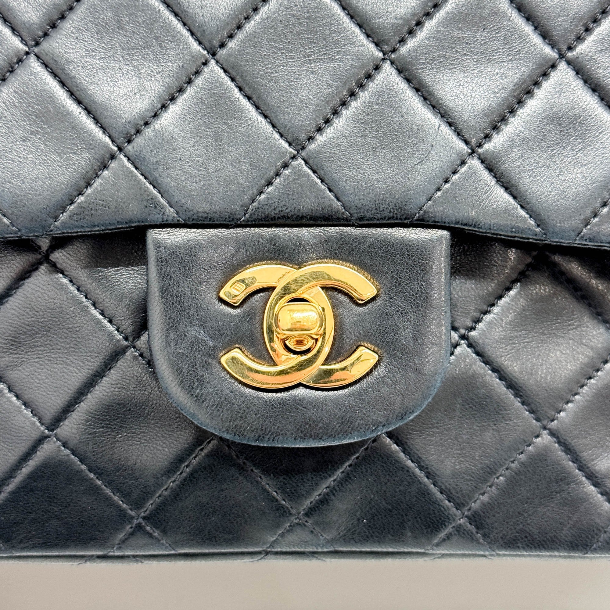 Classic Double Flap 2012 Matelasse Black Leather Shouder Bag - Image 12