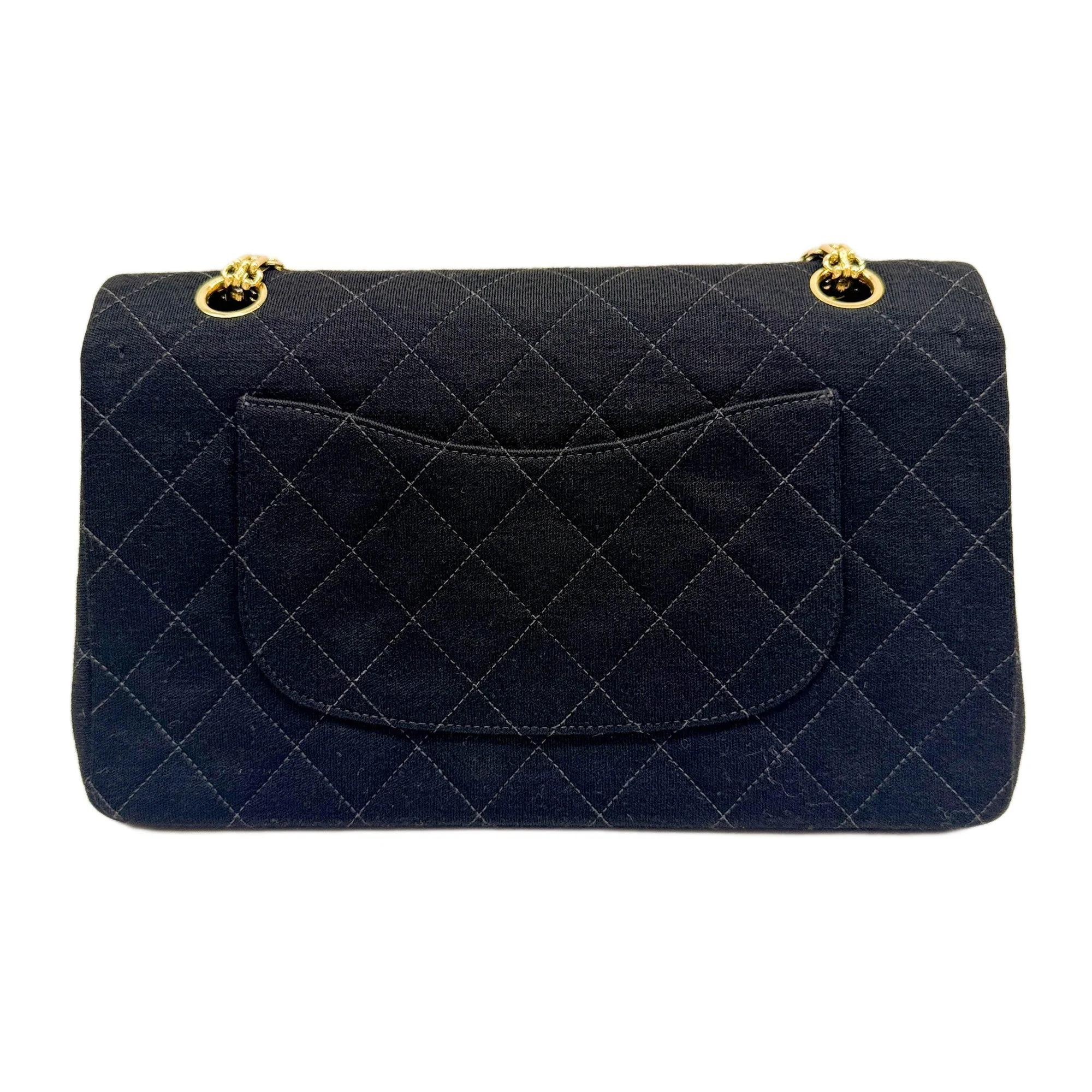 Classic Double Flap 1996-1997 Matelasse Black Cotton Shoulder Bag - Image 2