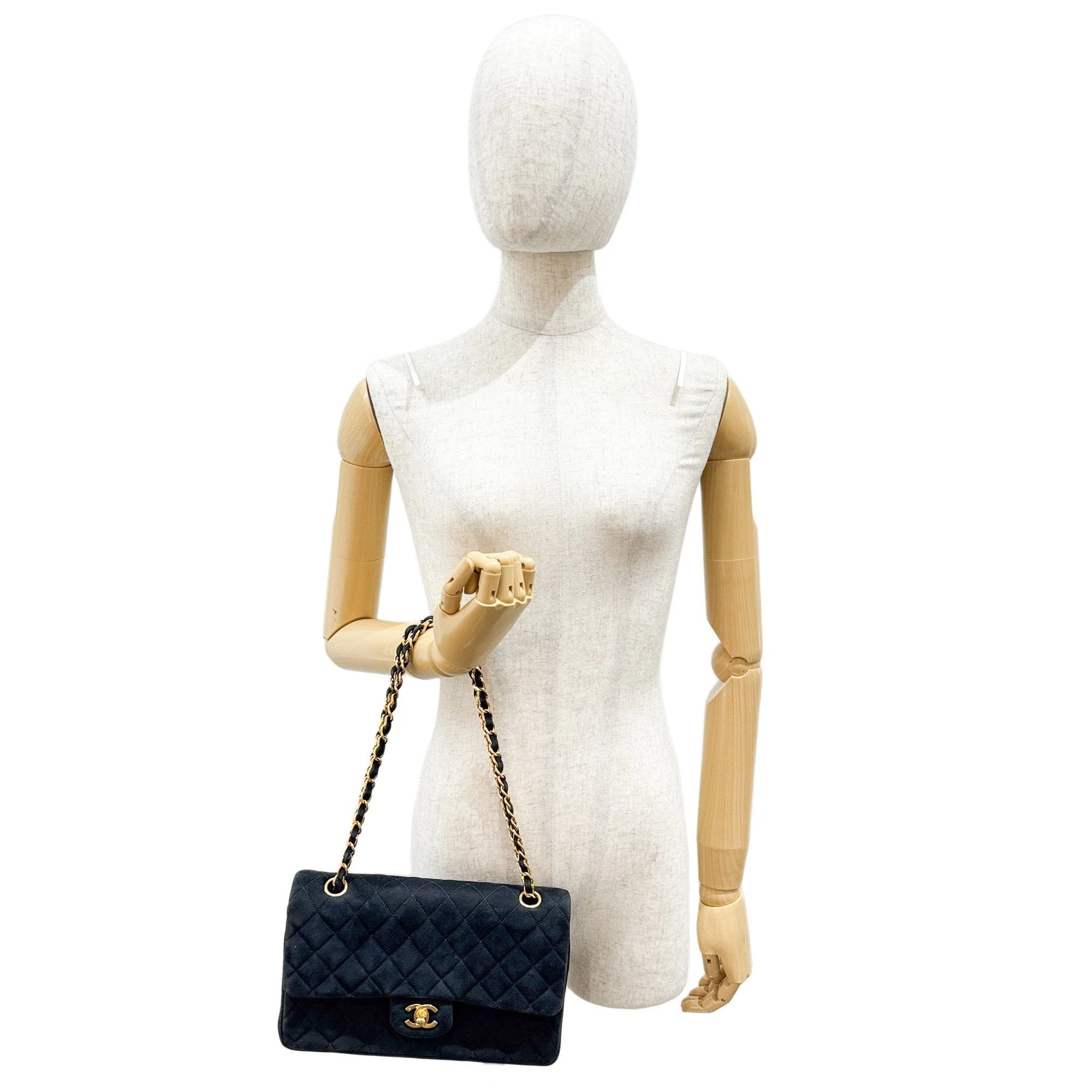 Classic Double Flap 1996-1997 Matelasse Black Suede Shoulder Bag - Image 3