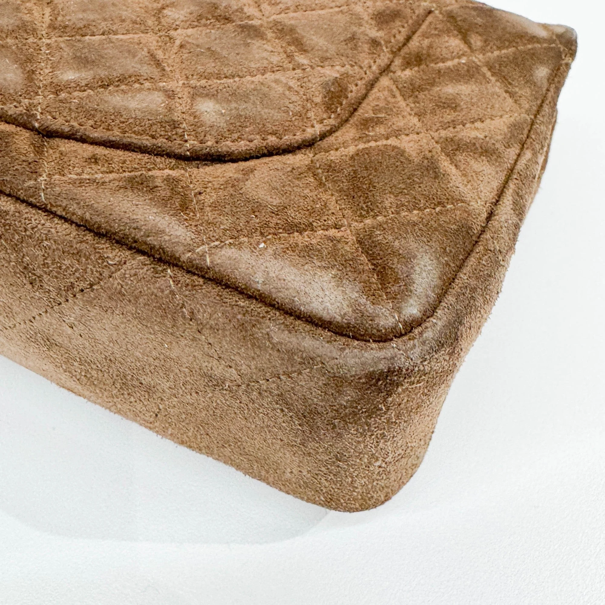 Classic Double Flap 1994-1996 Metalasse Brown Suede Shoulder Bag - Image 13