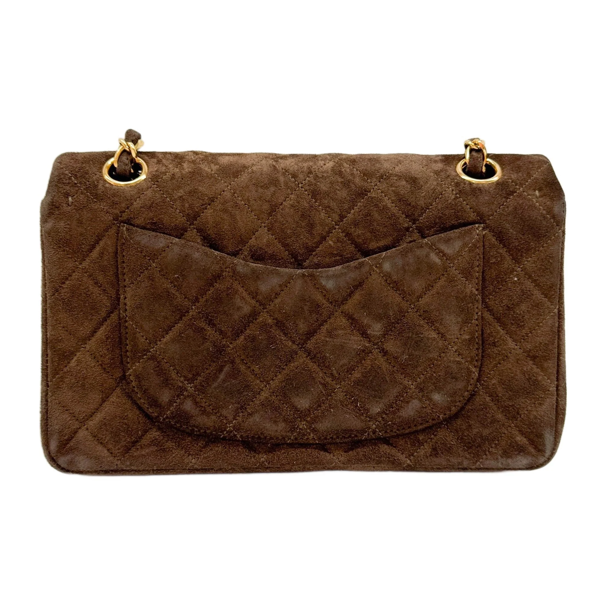 Classic Double Flap 1994-1996 Metalasse Brown Suede Shoulder Bag - Image 2