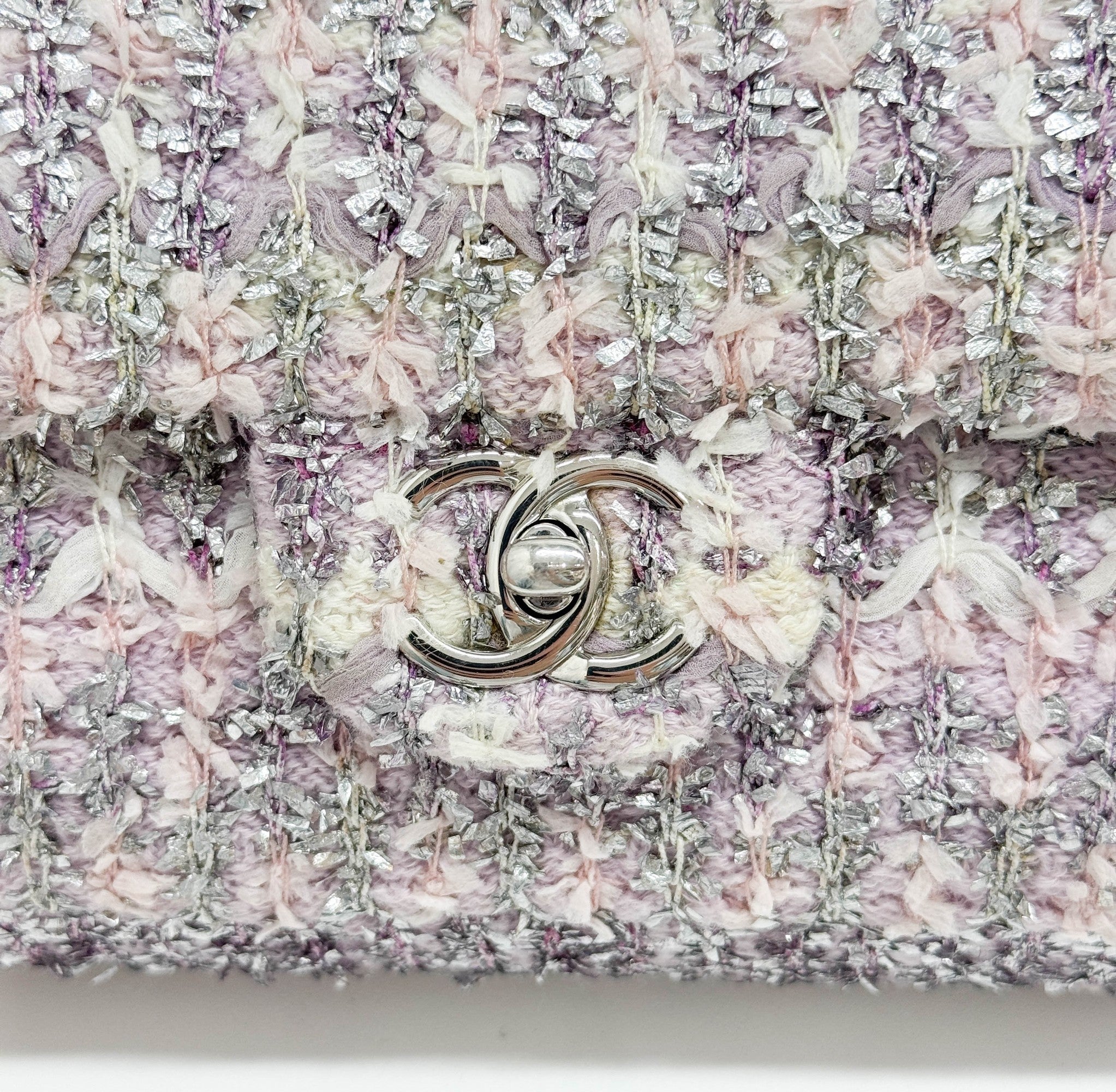 Classic Flap 2018-2019 Glitter Multicolor Tweed Shoulder Bag - Image 15