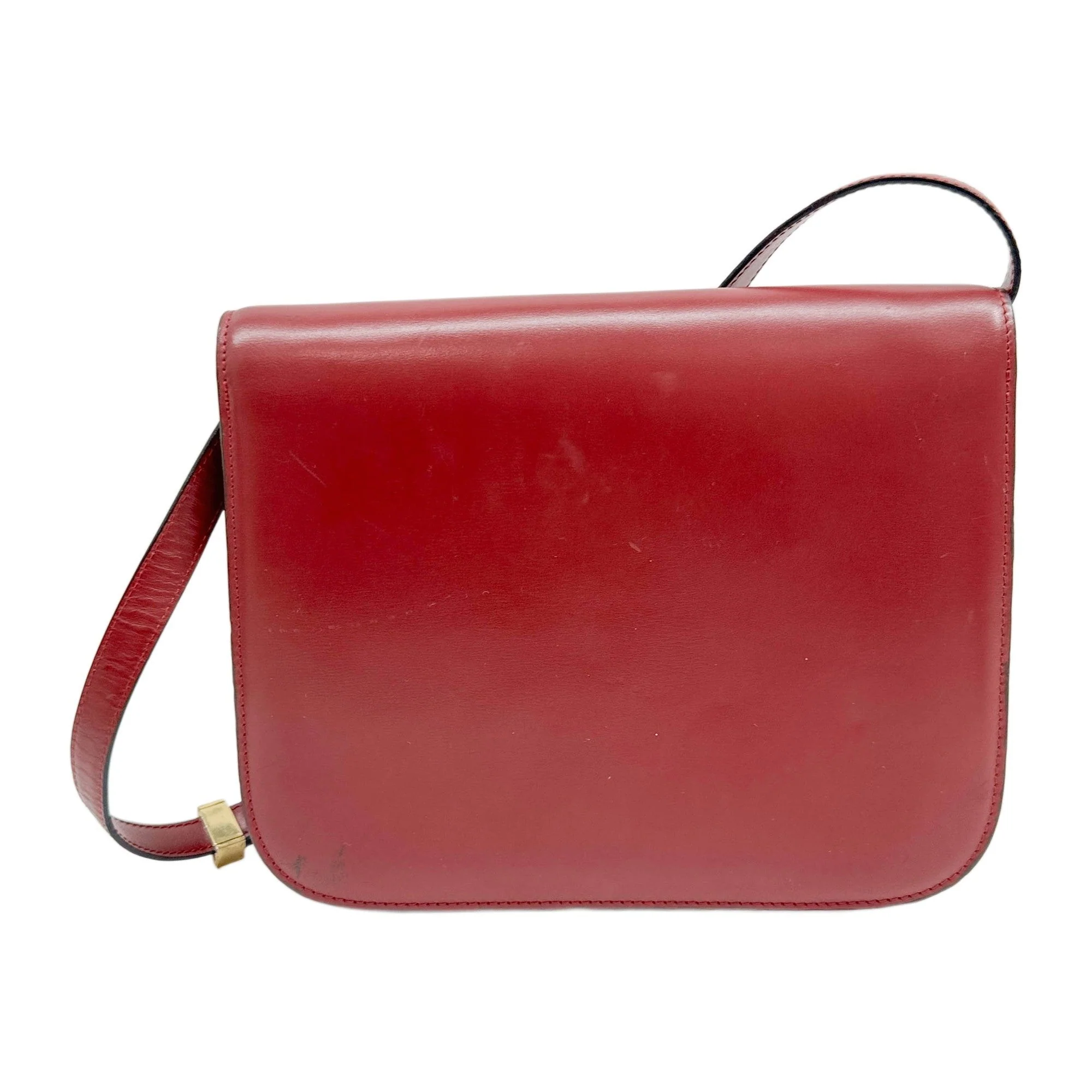 Classix Box Red Leather Shoulder Bag - Image 2
