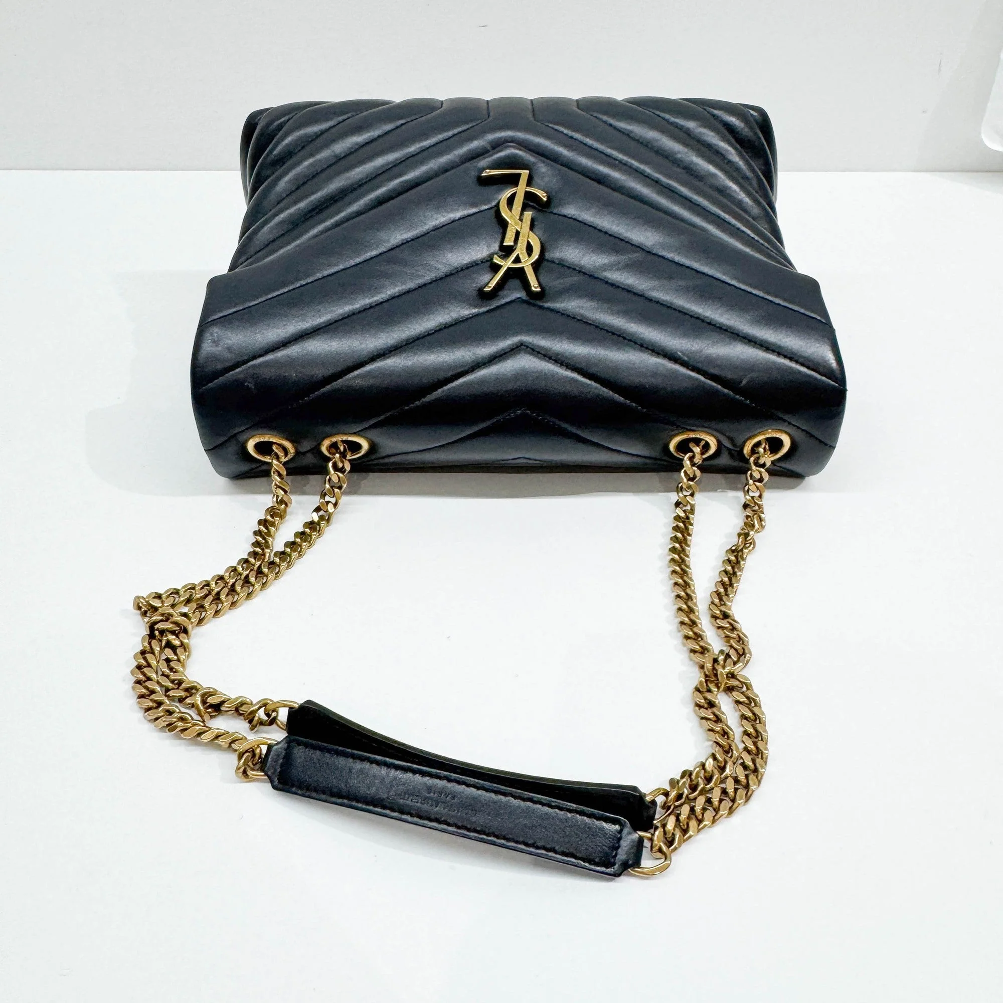 College Black Leather Shoulder Bag - Image 7