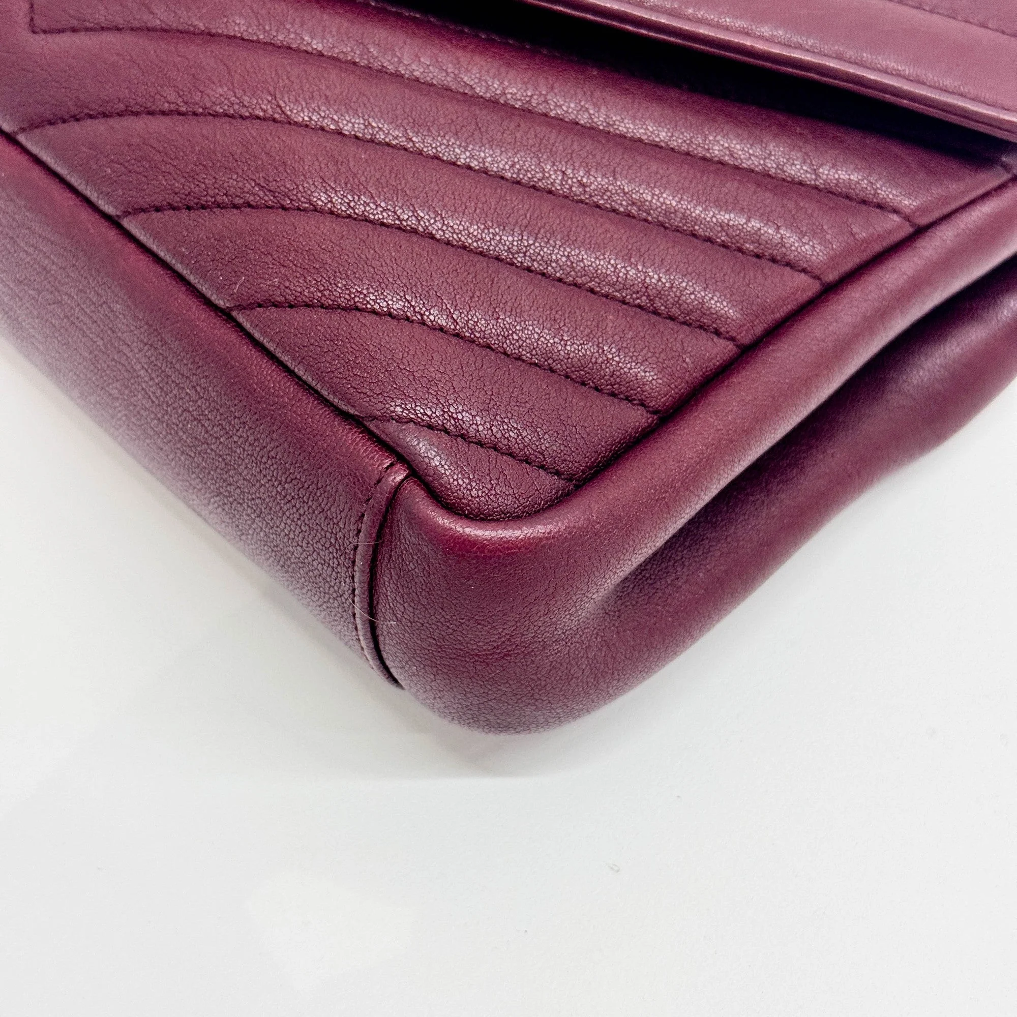 College Bordeaux Leather Two Way Bag - Image 10