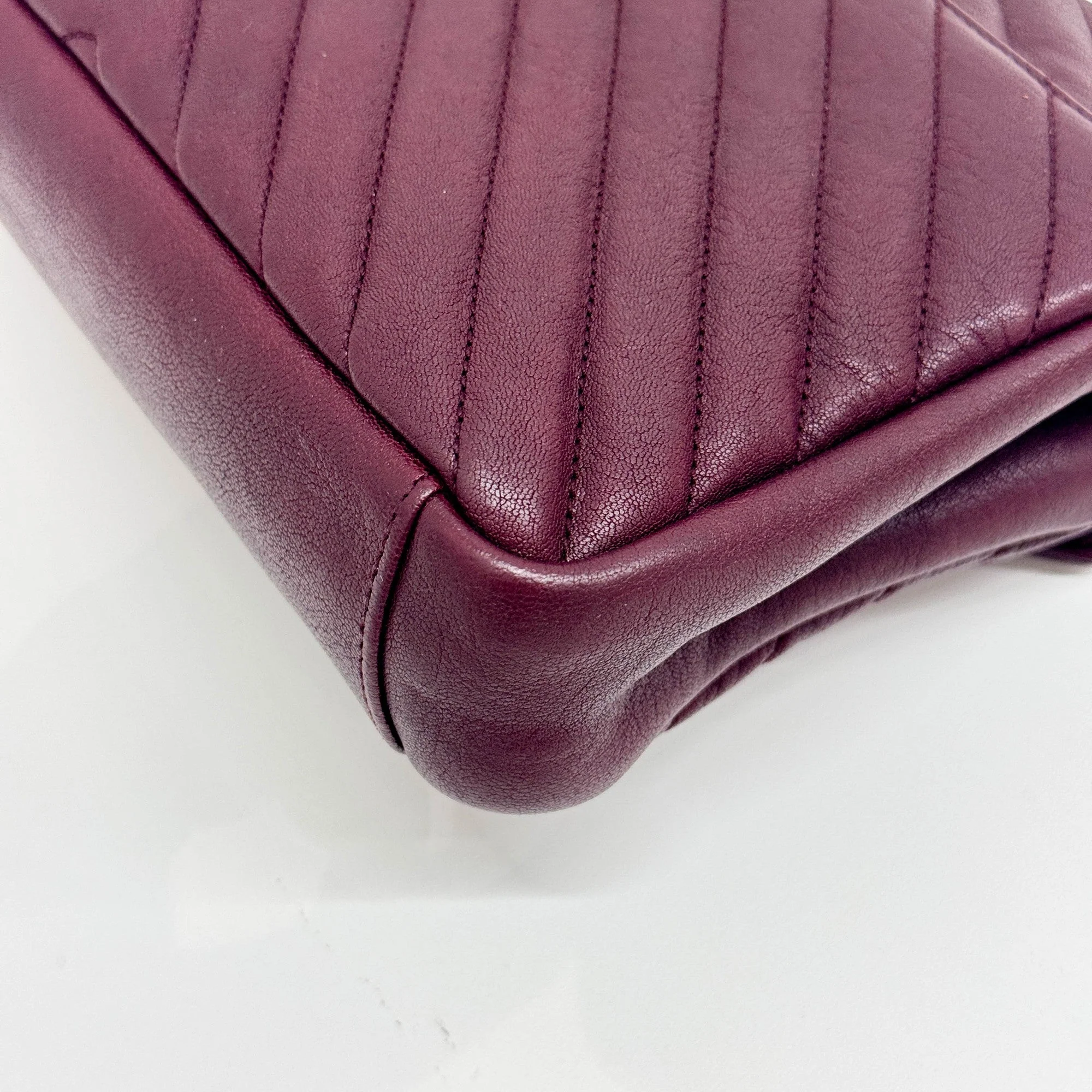 College Bordeaux Leather Two Way Bag - Image 12