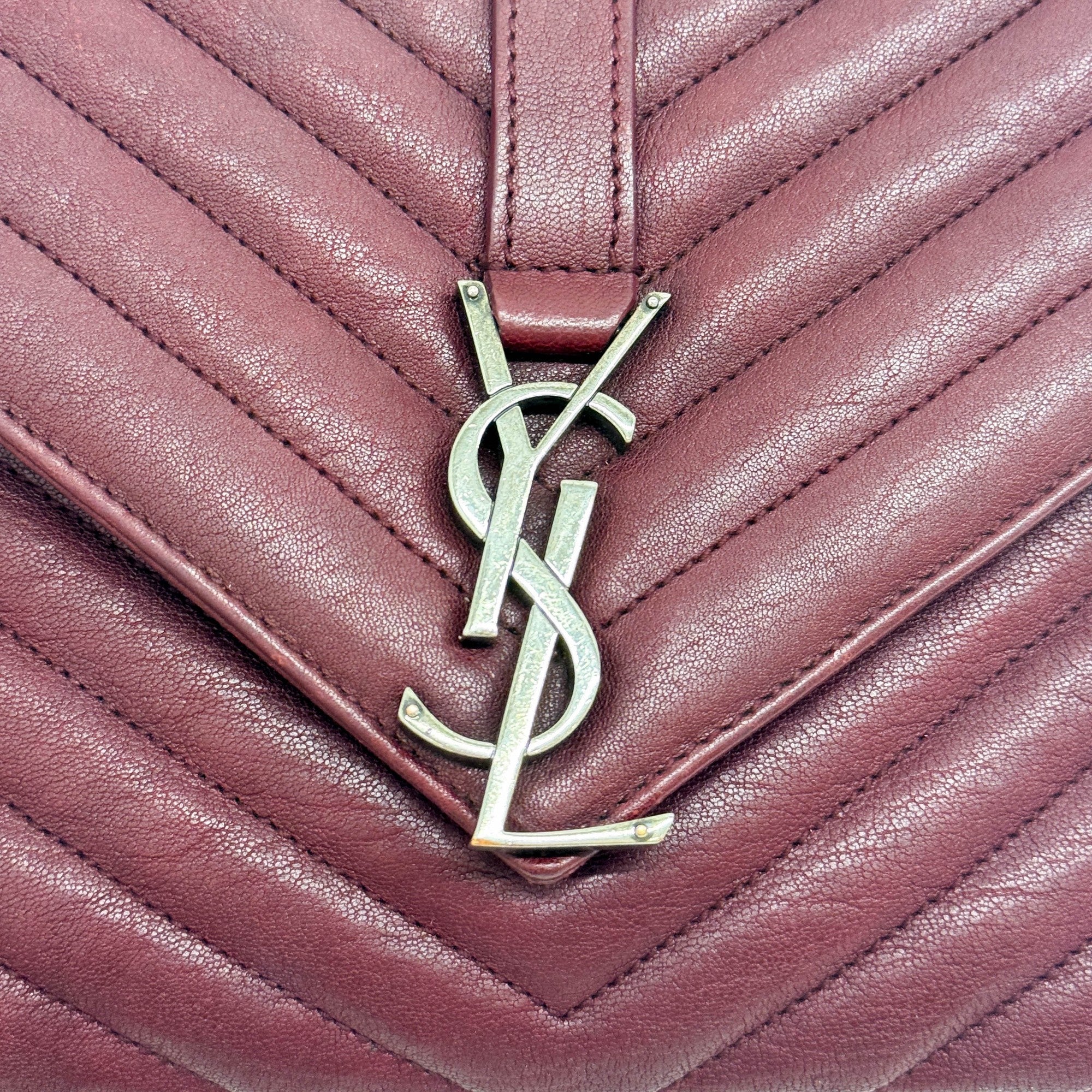 College Bordeaux Leather Two Way Bag - Image 13
