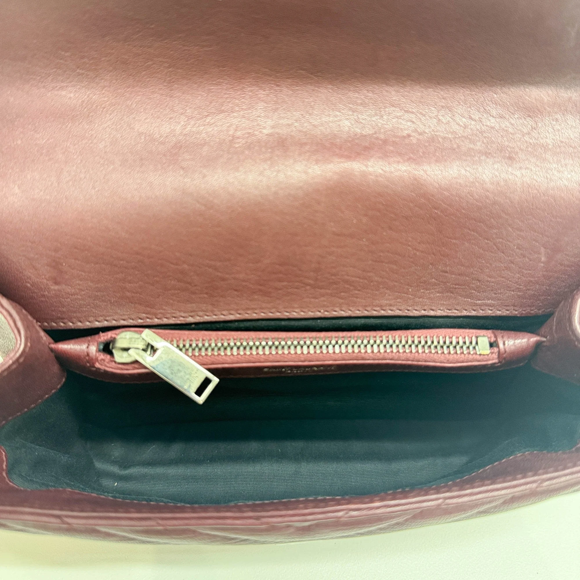 College Bordeaux Leather Two Way Bag - Image 14