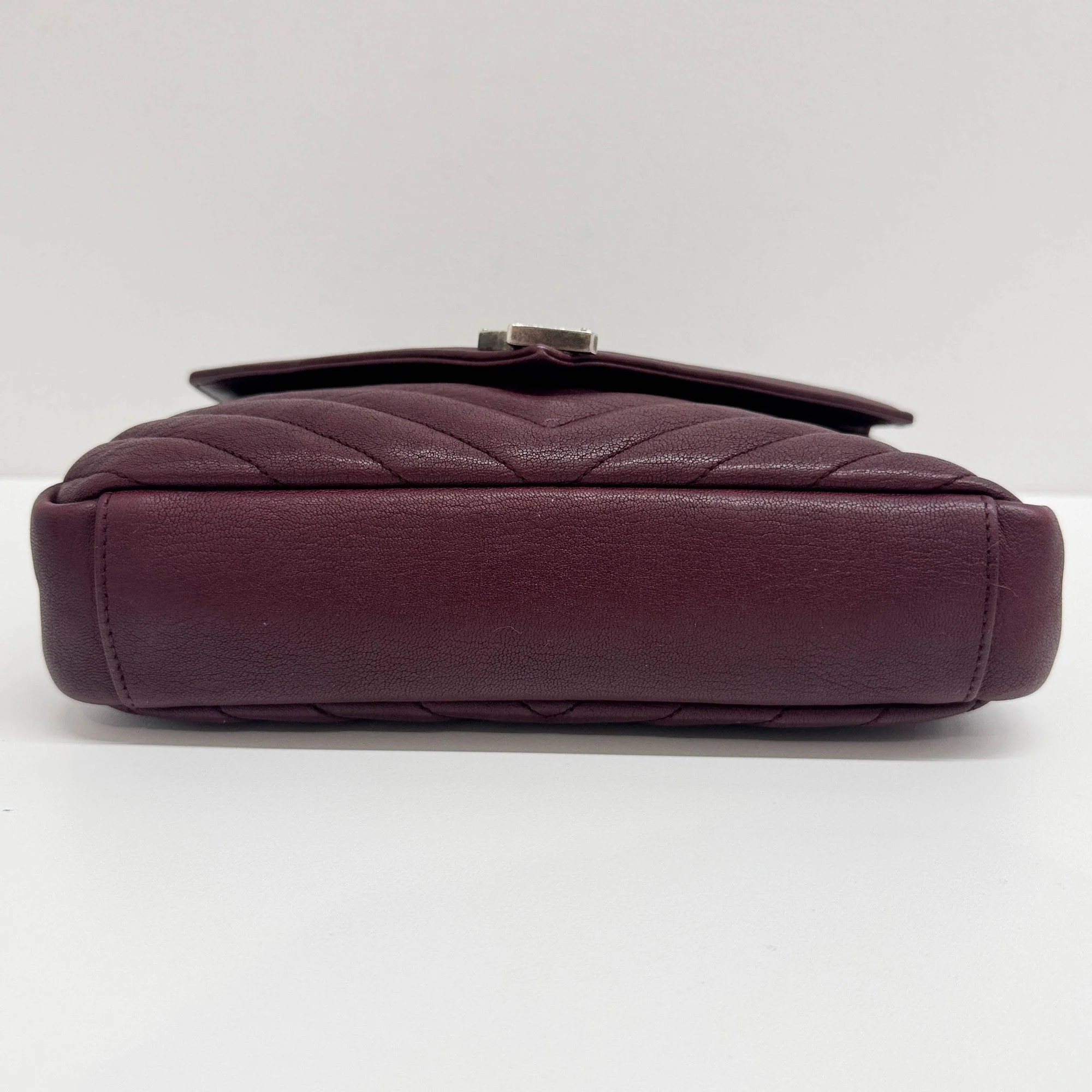 College Bordeaux Leather Two Way Bag - Image 8