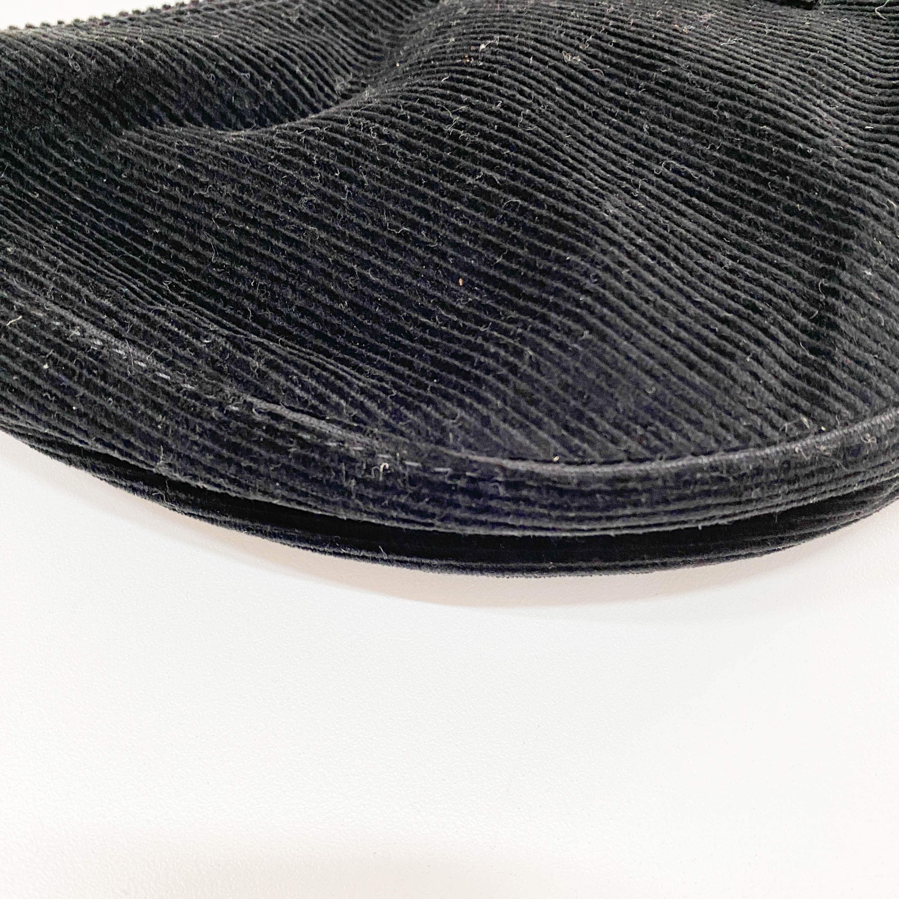 Croissant Black Corduroy Shoulder Bag - Image 11