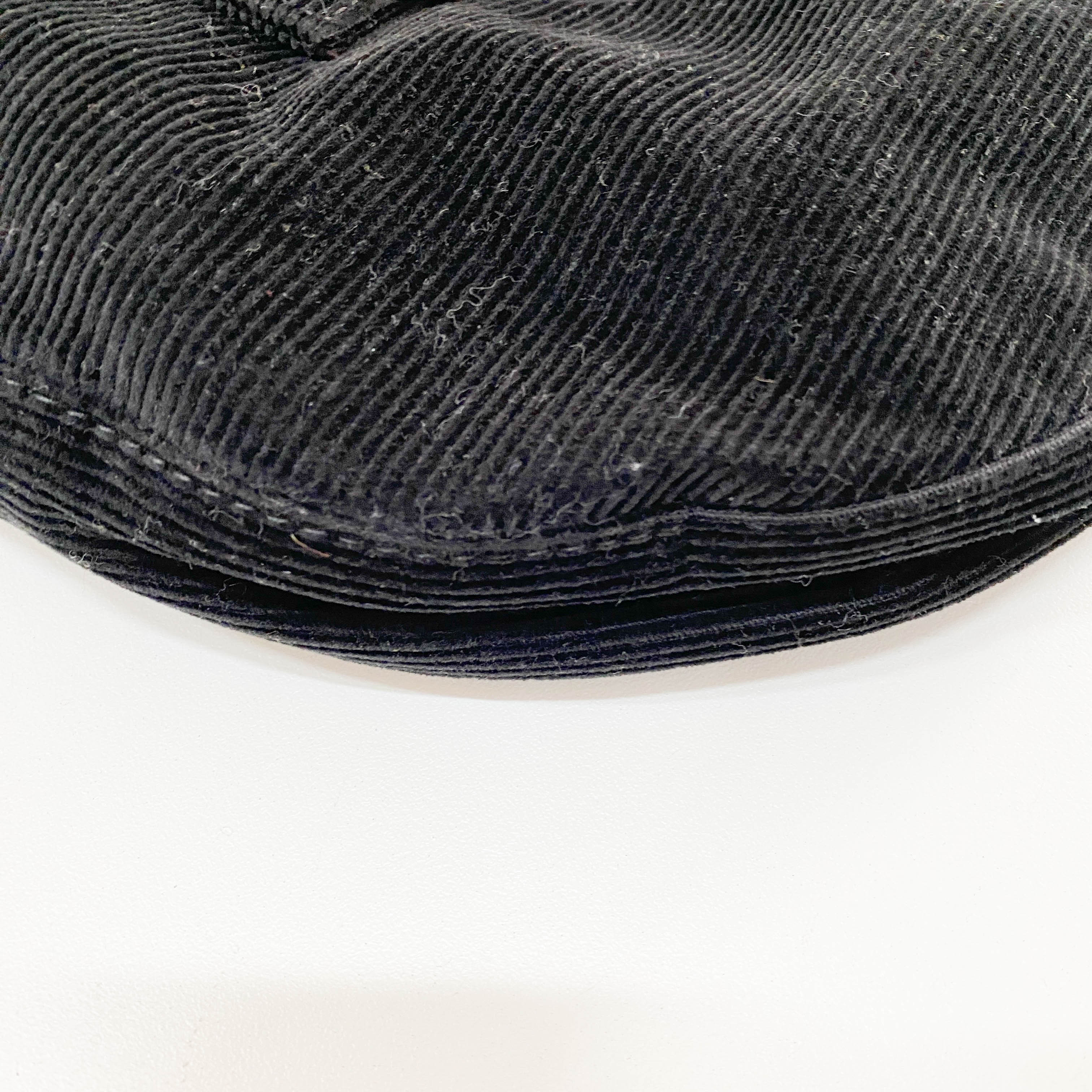 Croissant Black Corduroy Shoulder Bag - Image 12