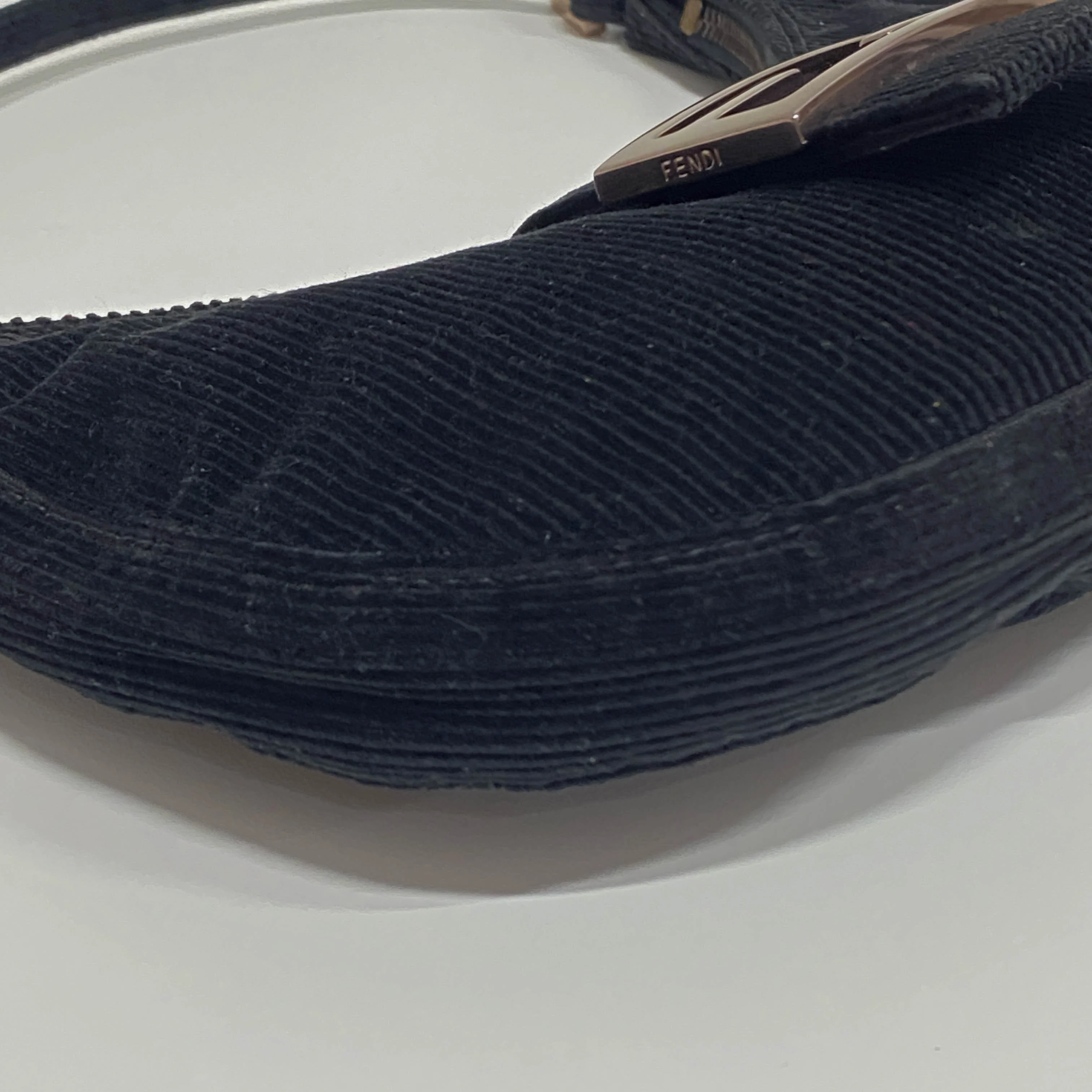 Croissant Black Corduroy Shoulder Bag - Image 9
