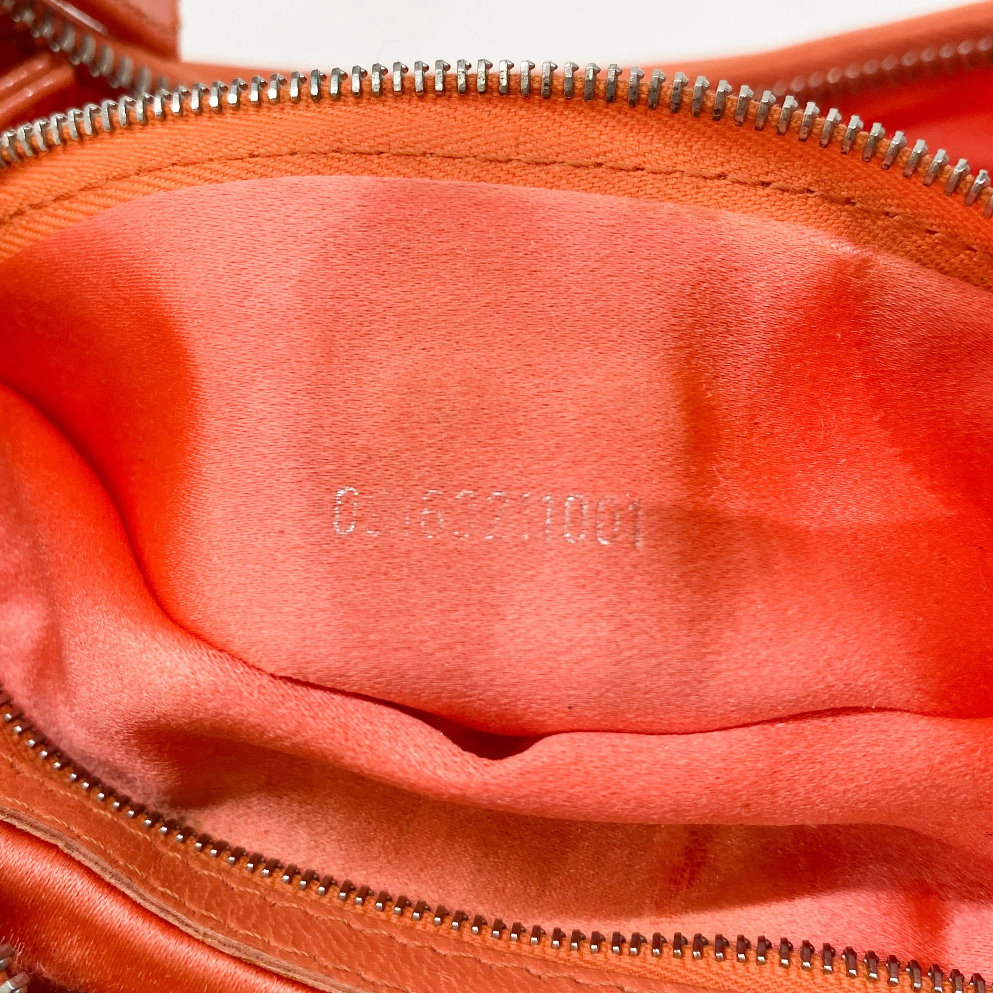 Croissant Orange Cotton Leather Shoulder Bag - Image 20
