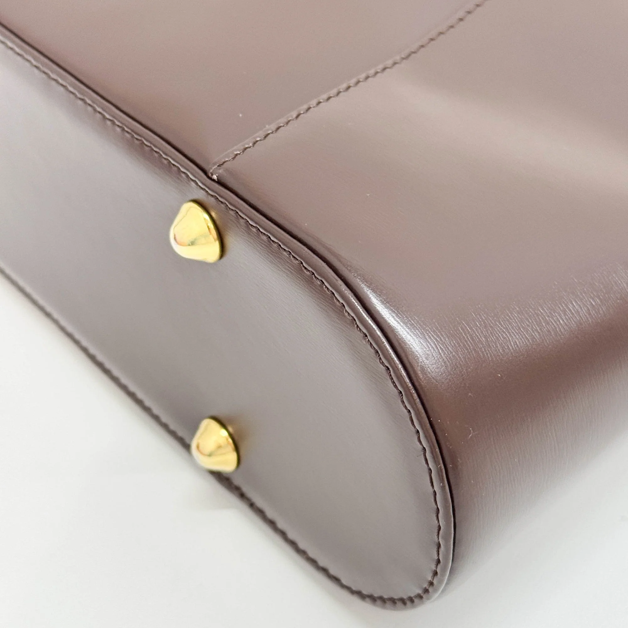 Dark Brown Leather Two Way Bag - Image 10