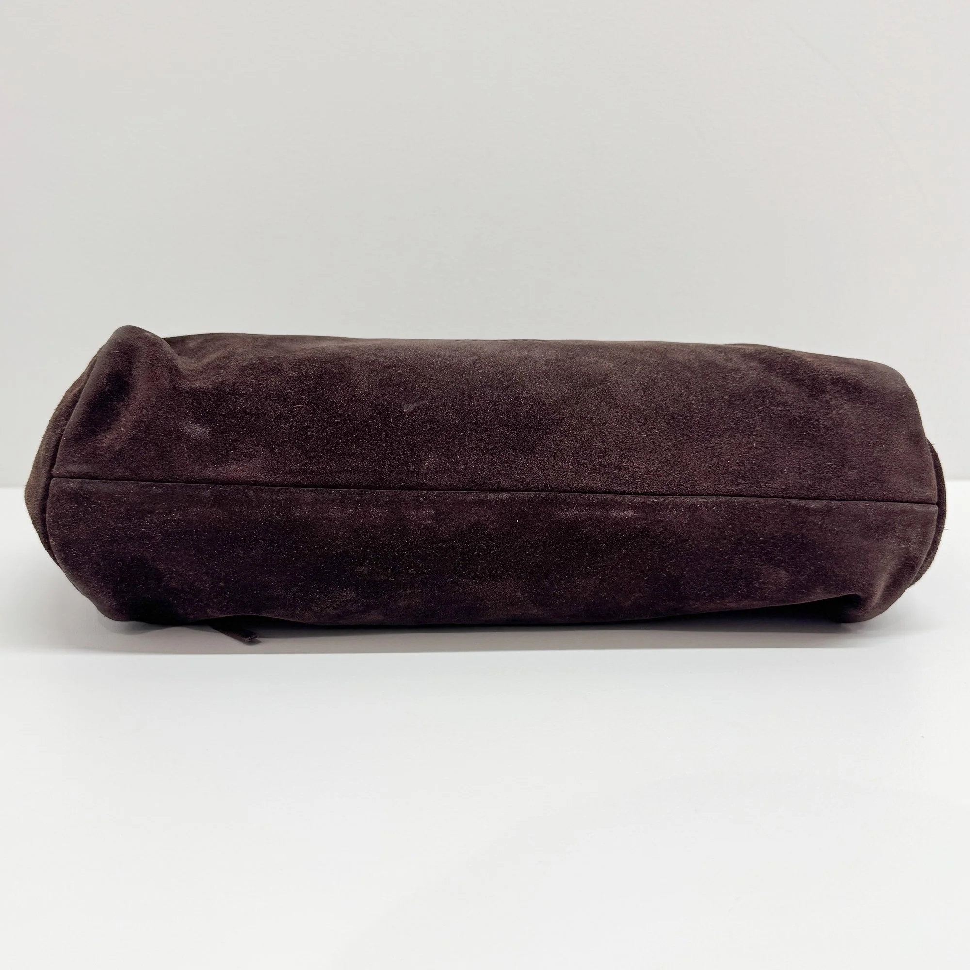 Dark Brown Suede Hand Bag - Image 7