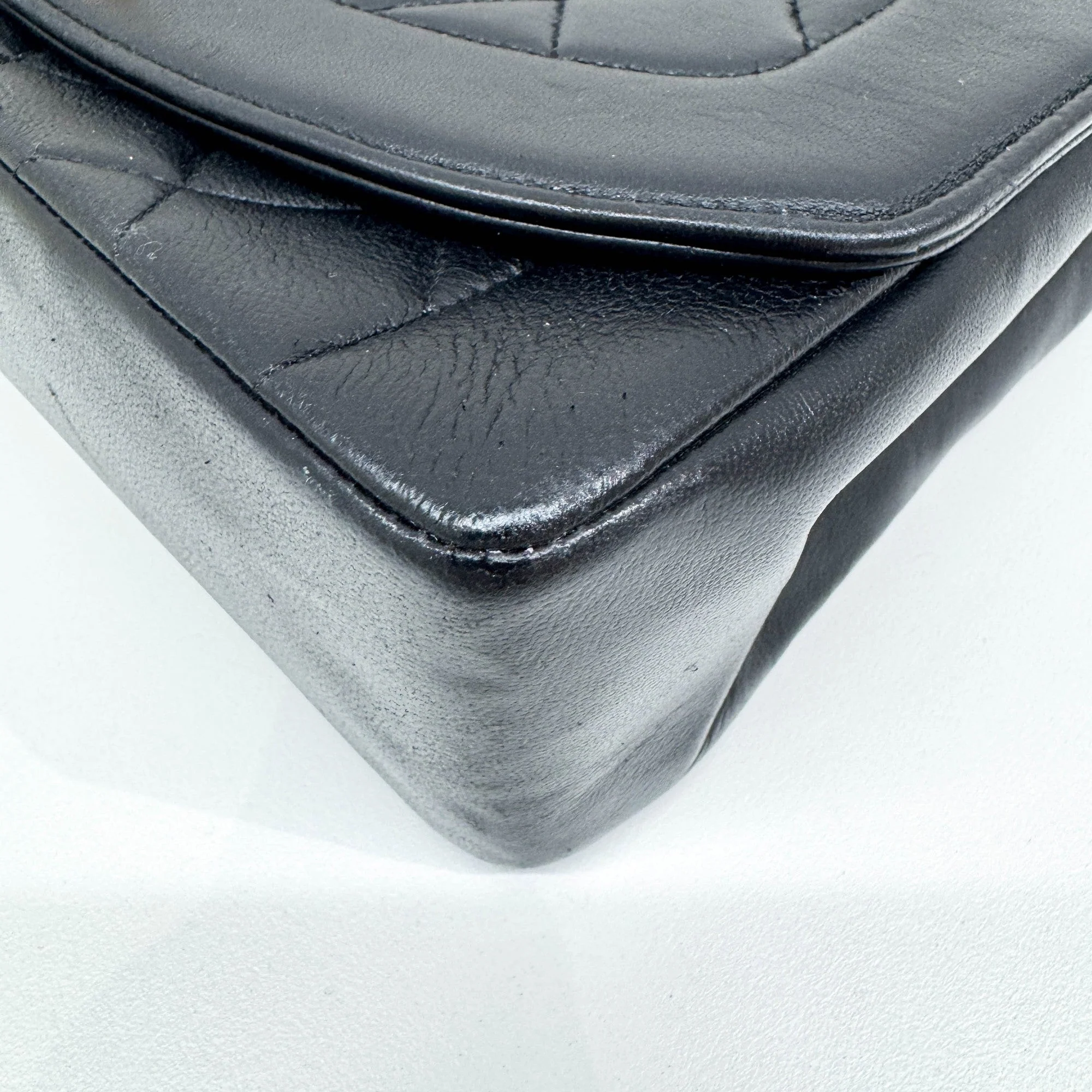 Diana 2017 Matelasse Black Leather Shoulder Bag - Image 10