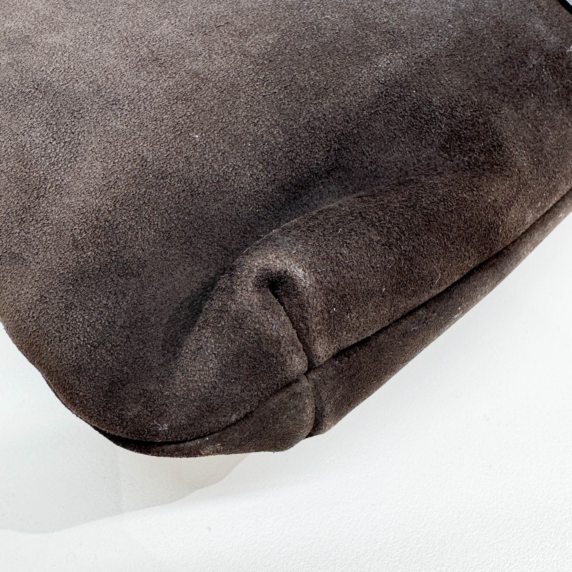 Dionysus Black Leather Trim and Brown Suede Hobo Bag - Image 12