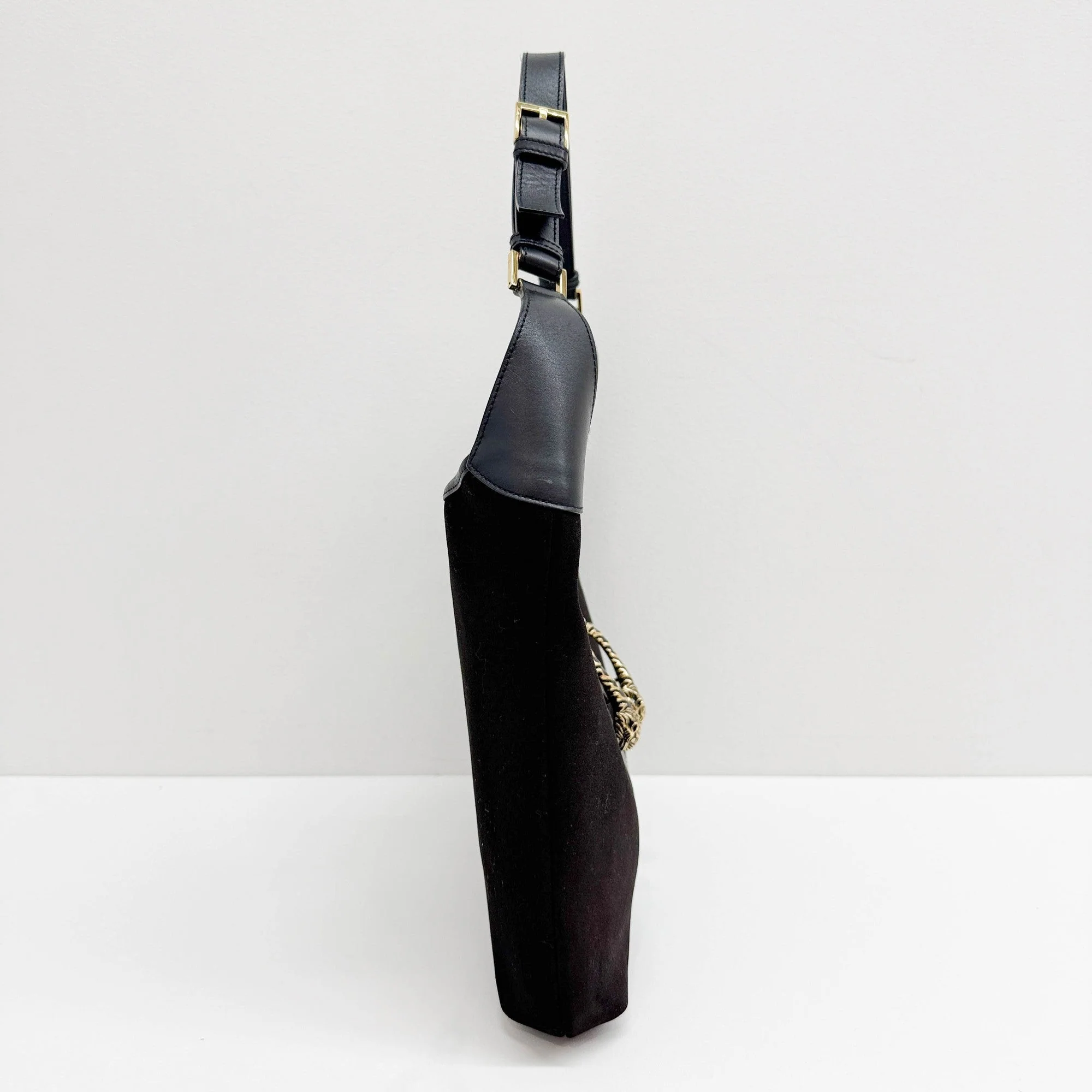 Dionysus Black Suede Shoulder Bag - Image 4