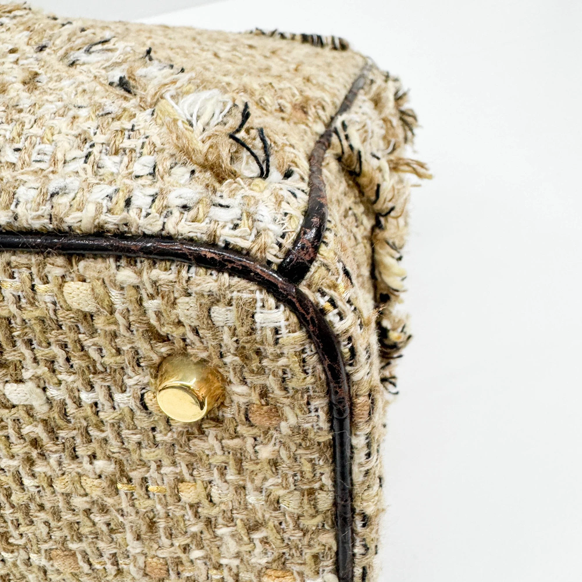 Diorissimo Brown Tweed Two Way Bag - Image 11