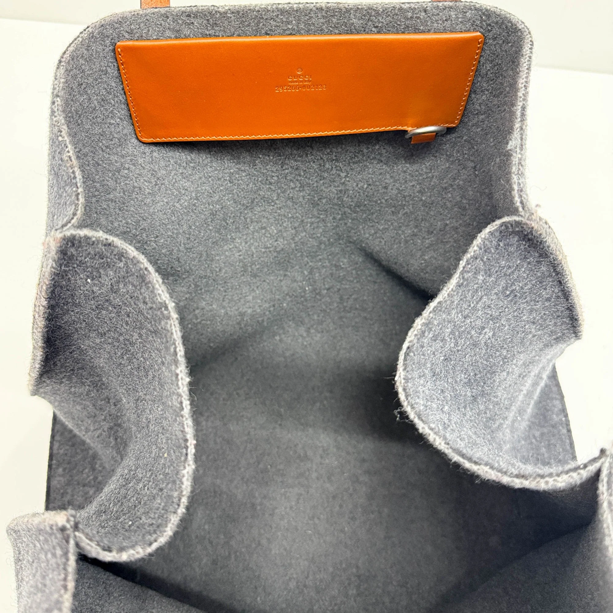 Double G Gray Wool Tote Bag - Image 13
