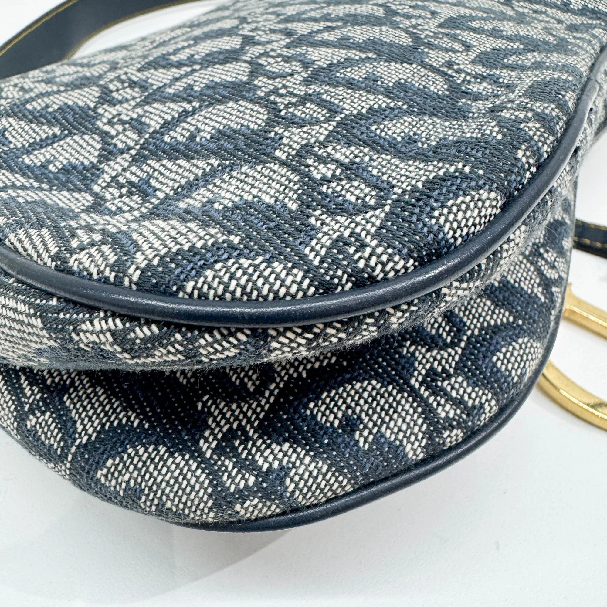 Double Saddle Blue Trotter Canvas Shoulder Bag - Image 12