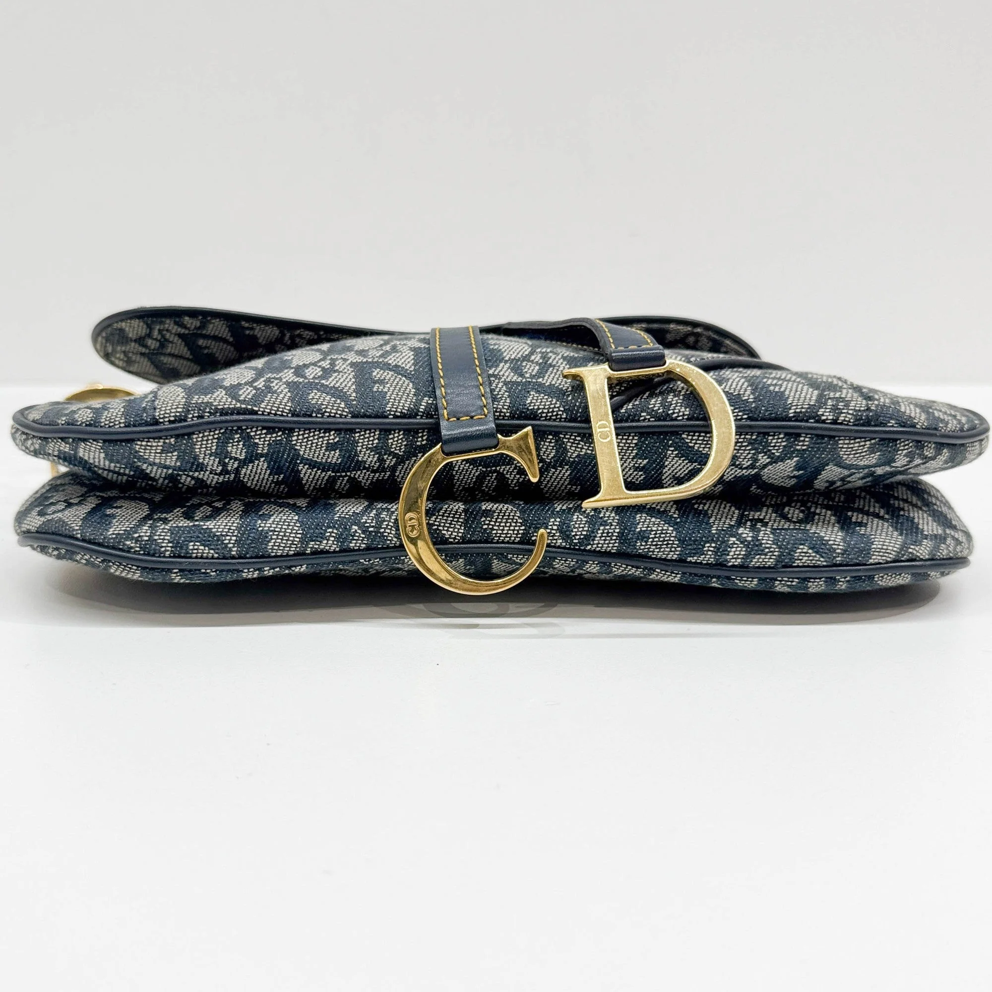 Double Saddle Blue Trotter Canvas Shoulder Bag - Image 7
