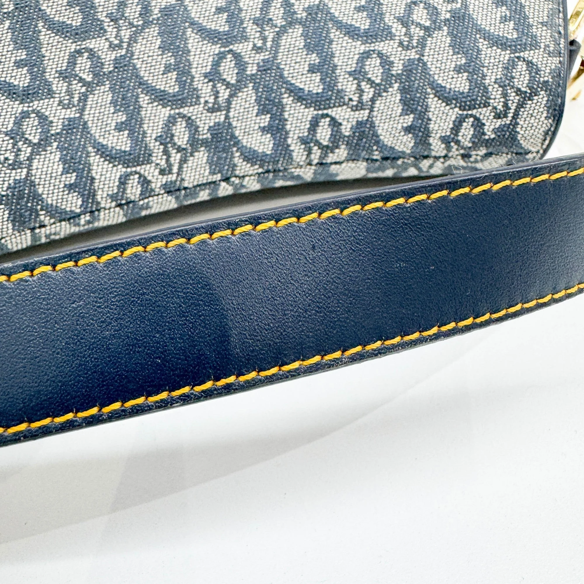 Double Saddle Blue Trotter Canvas Shoulder Bag - Image 8
