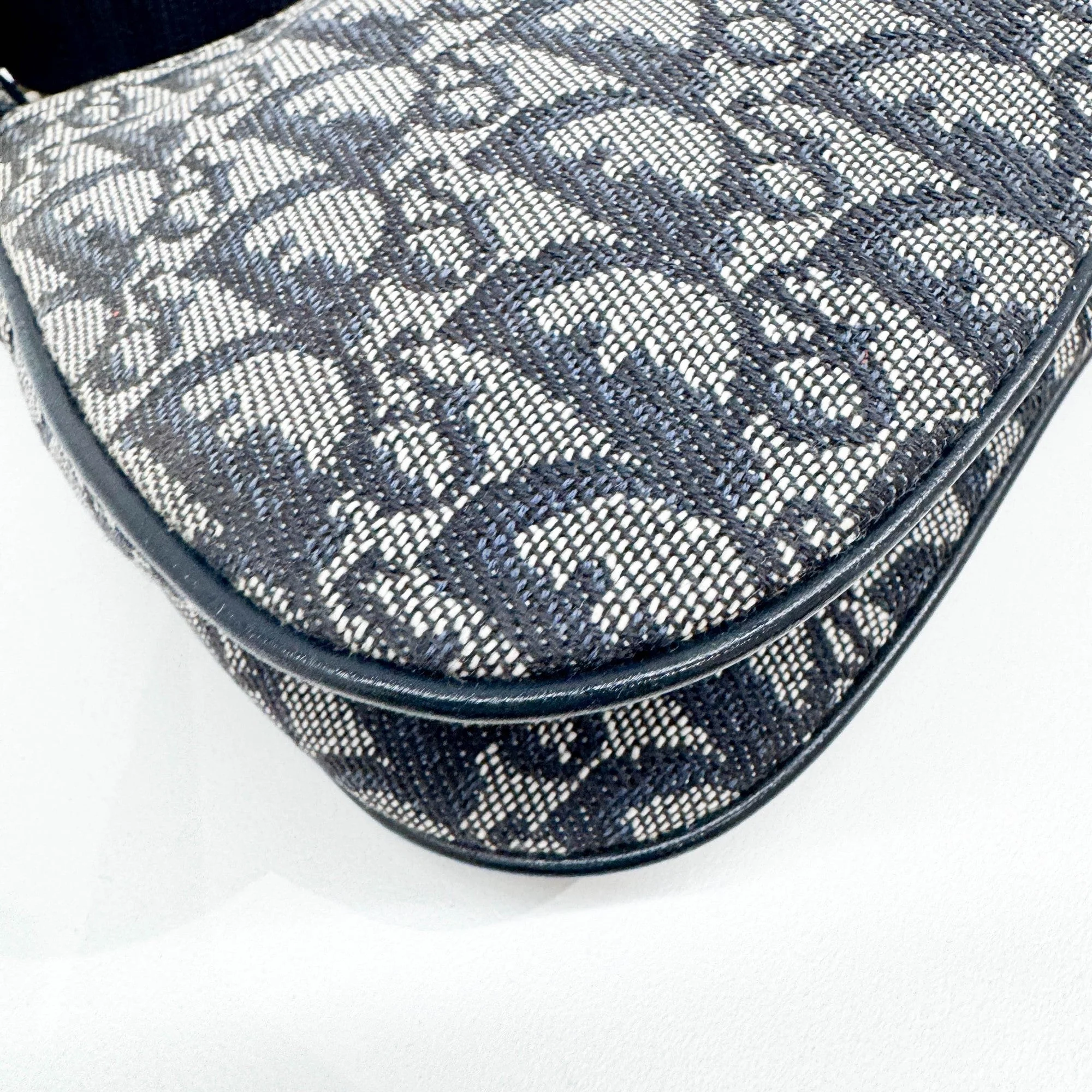 Double Saddle Pouch Blue Trotter Canvas Shoulder Bag - Image 10