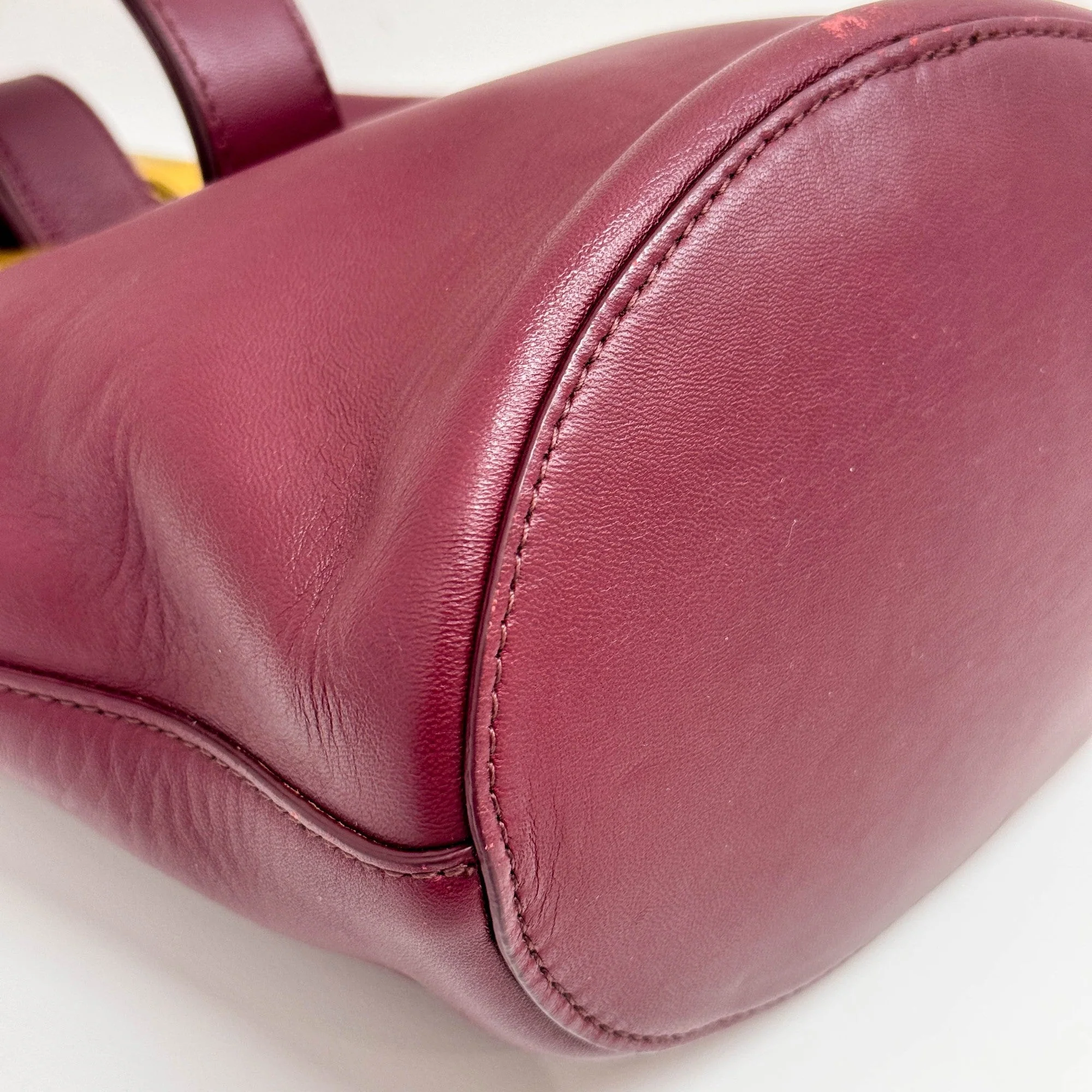 Drop Bordeaux Red Leather Shoulder Bag - Image 8
