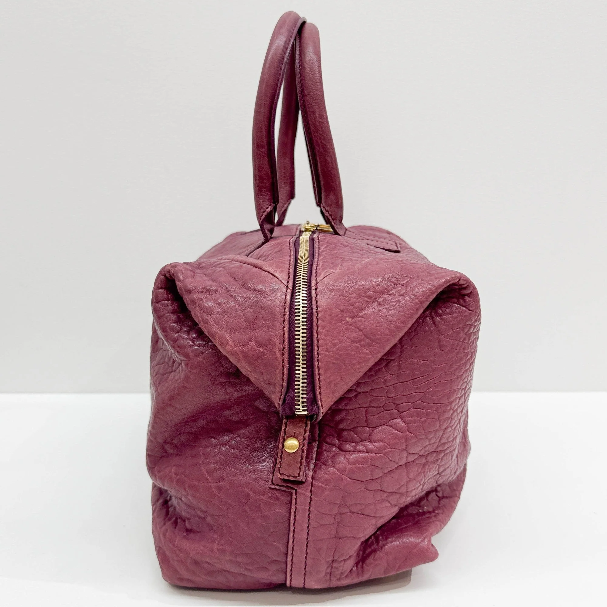 Easy Y Berry Purple Leather Hand Bag - Image 5